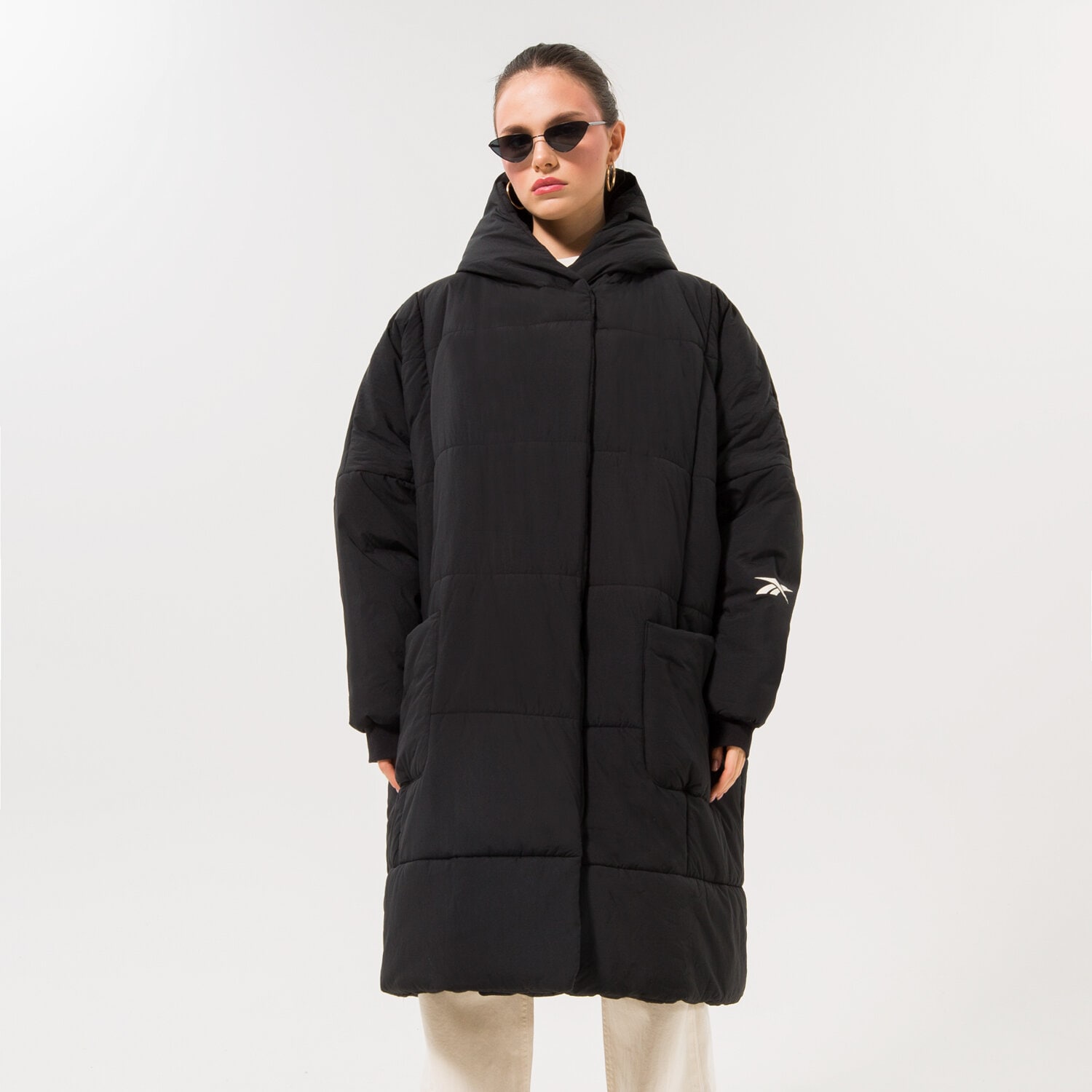 Damen Winterjacke REEBOK JACKE WINTER S PAD LONG JACKET BLACK HH7247 Schwarz