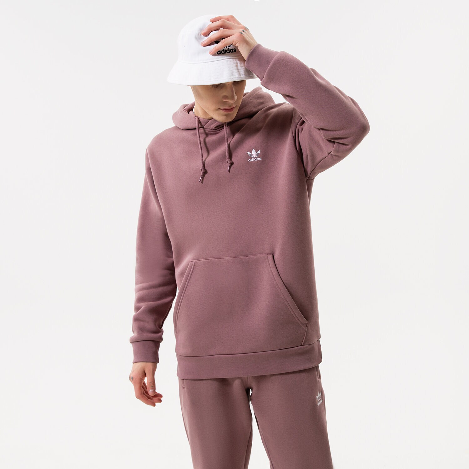 Herren ADIDAS HOODIE ESSENTIAL HOODY HK0100 Braun