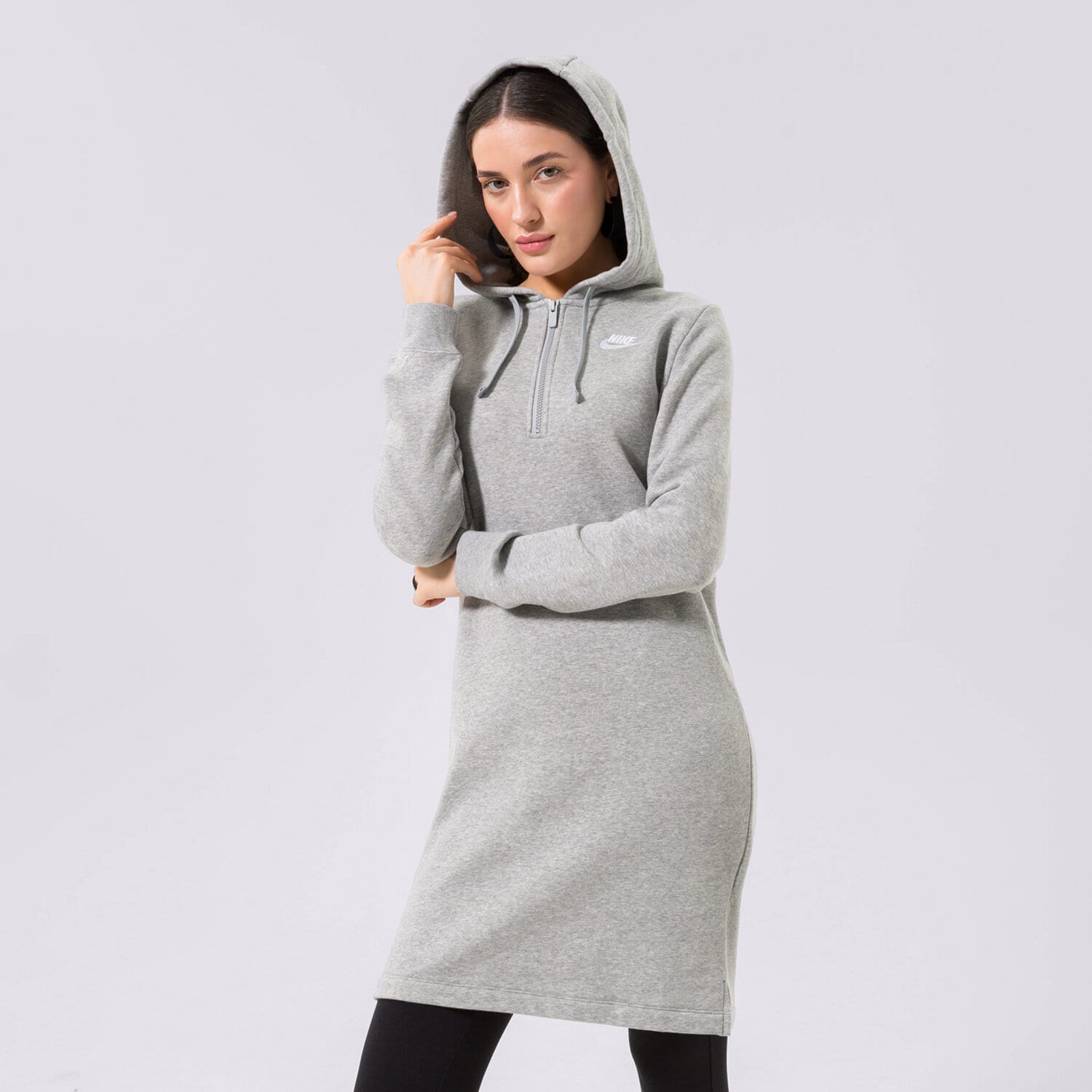 Damen Kleid NIKE KLEID W NSW CLUB FLC TRAININGSANZUGS DQ6765-063 Grau