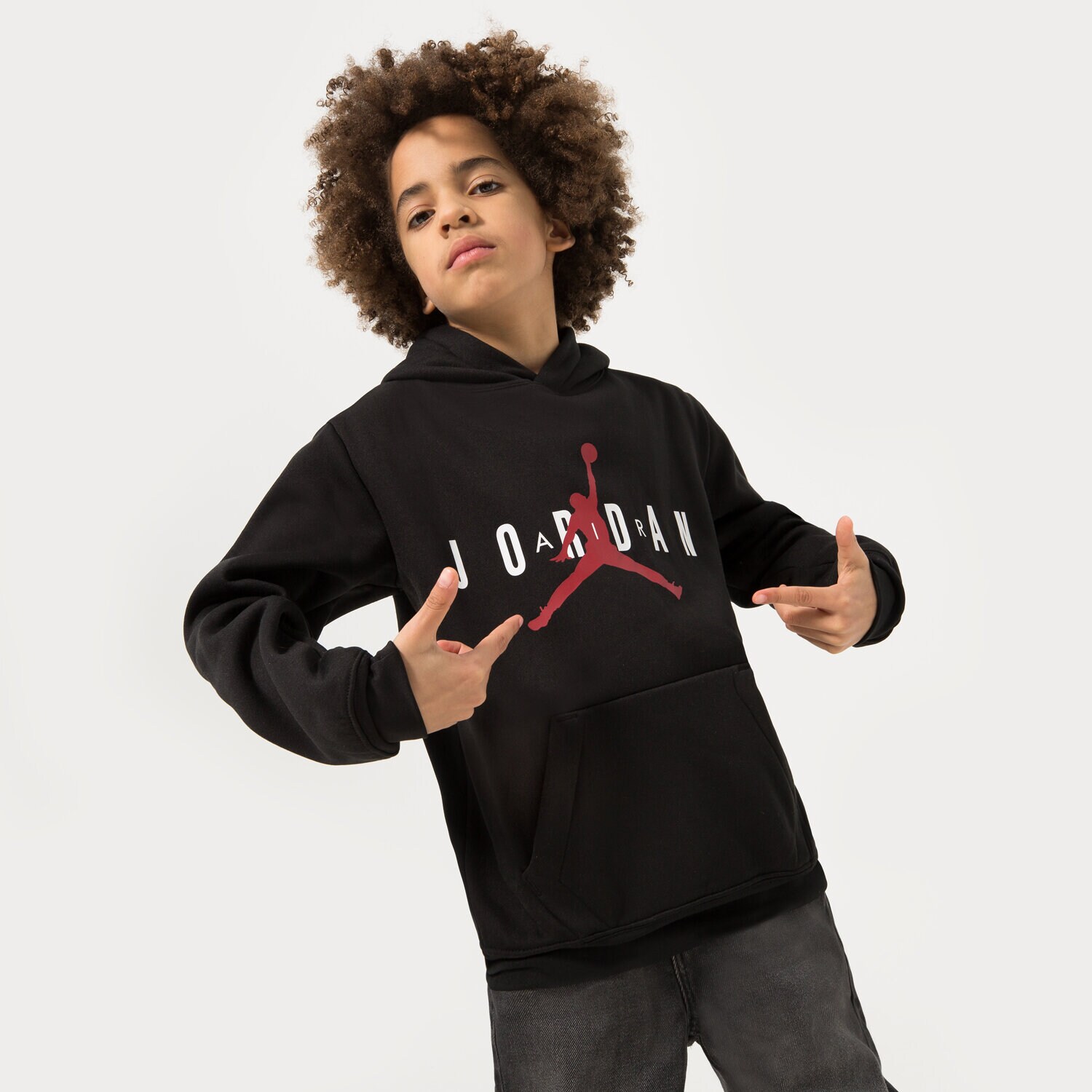 Kinder JORDAN HOODIE JUMPMAN SUSTAINABLE BOY 95B910-023 Schwarz