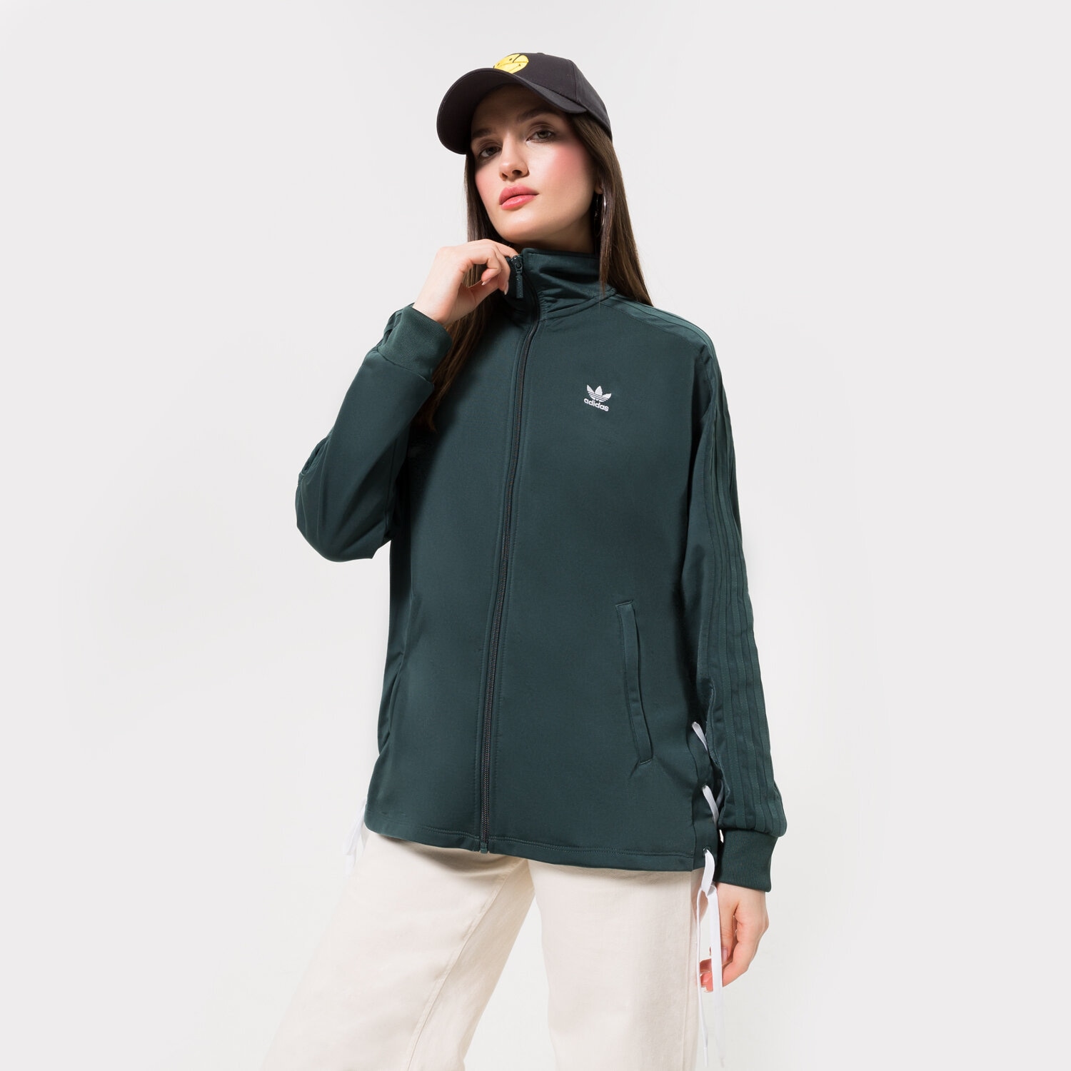 Damen ADIDAS ZIP HOODIE A LACED HK5073 Grün