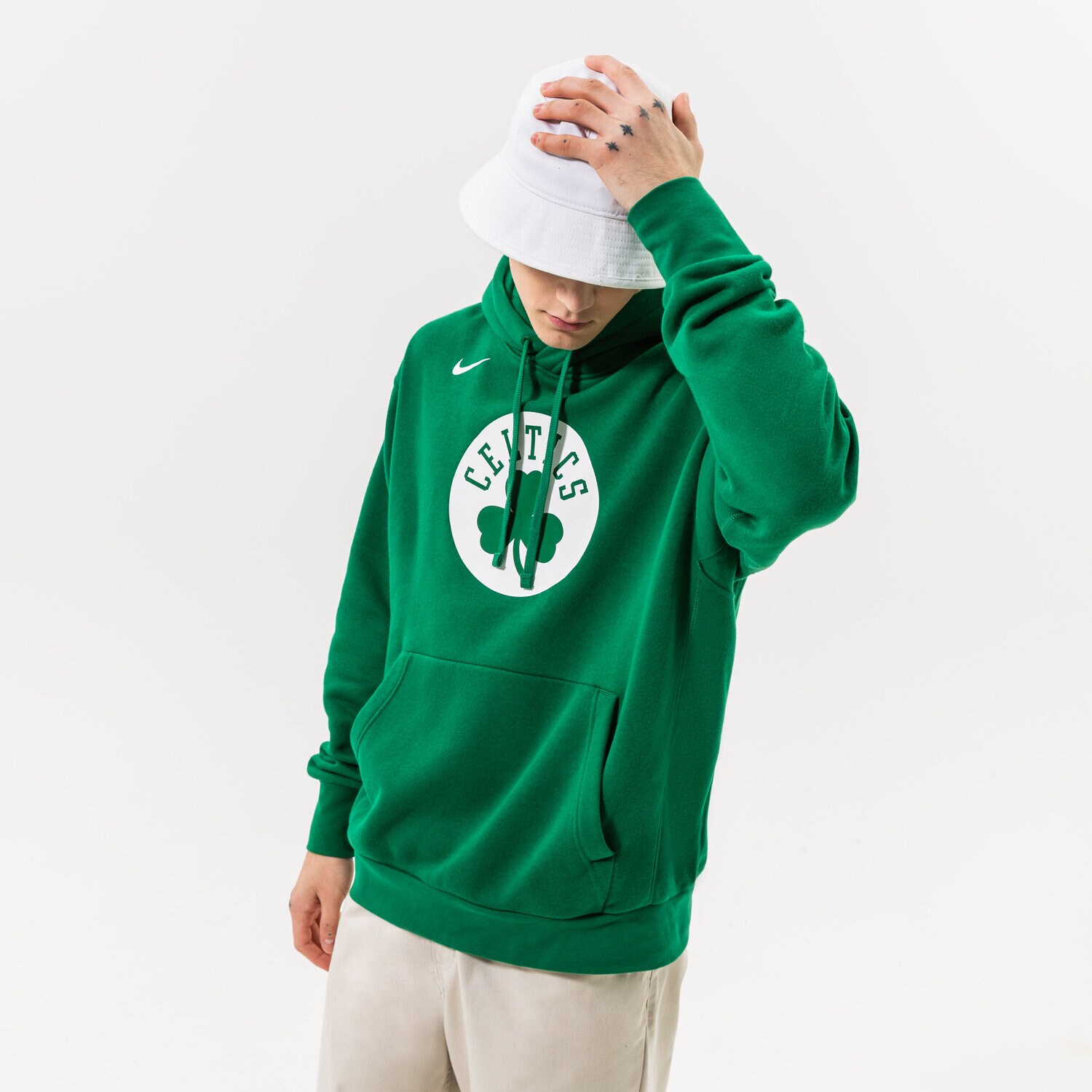 Herren NIKE HOODIE BOS M NK FLC PO ESSNTL NBA DN8623-312 Grün