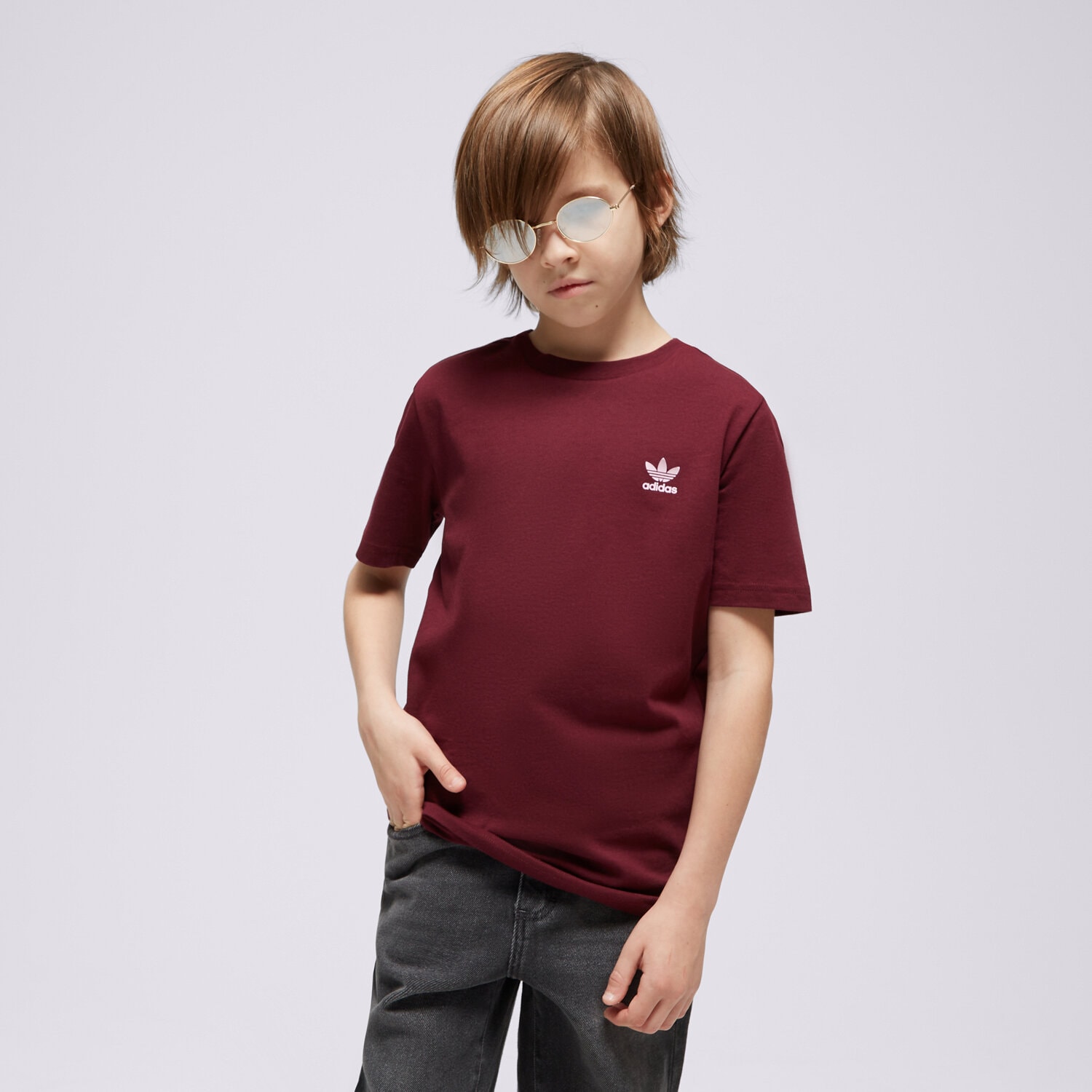 Kinder T-Shirt ADIDAS T-SHIRT TEE BOY IJ9704 Dunkelrot
