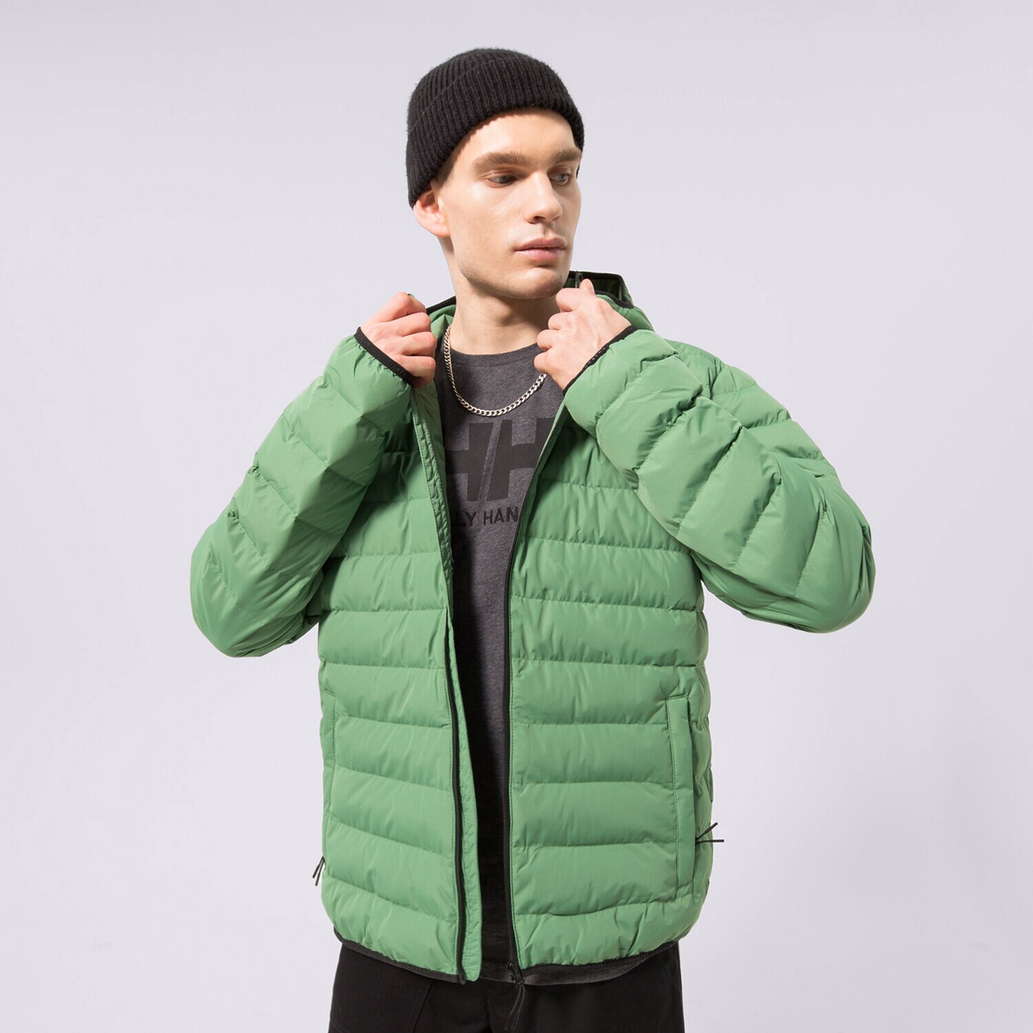 Herren Winterjacke CONFRONT DAUNENJACKE CONFRONT ESSENTIAL CF322KUM11002 Grün