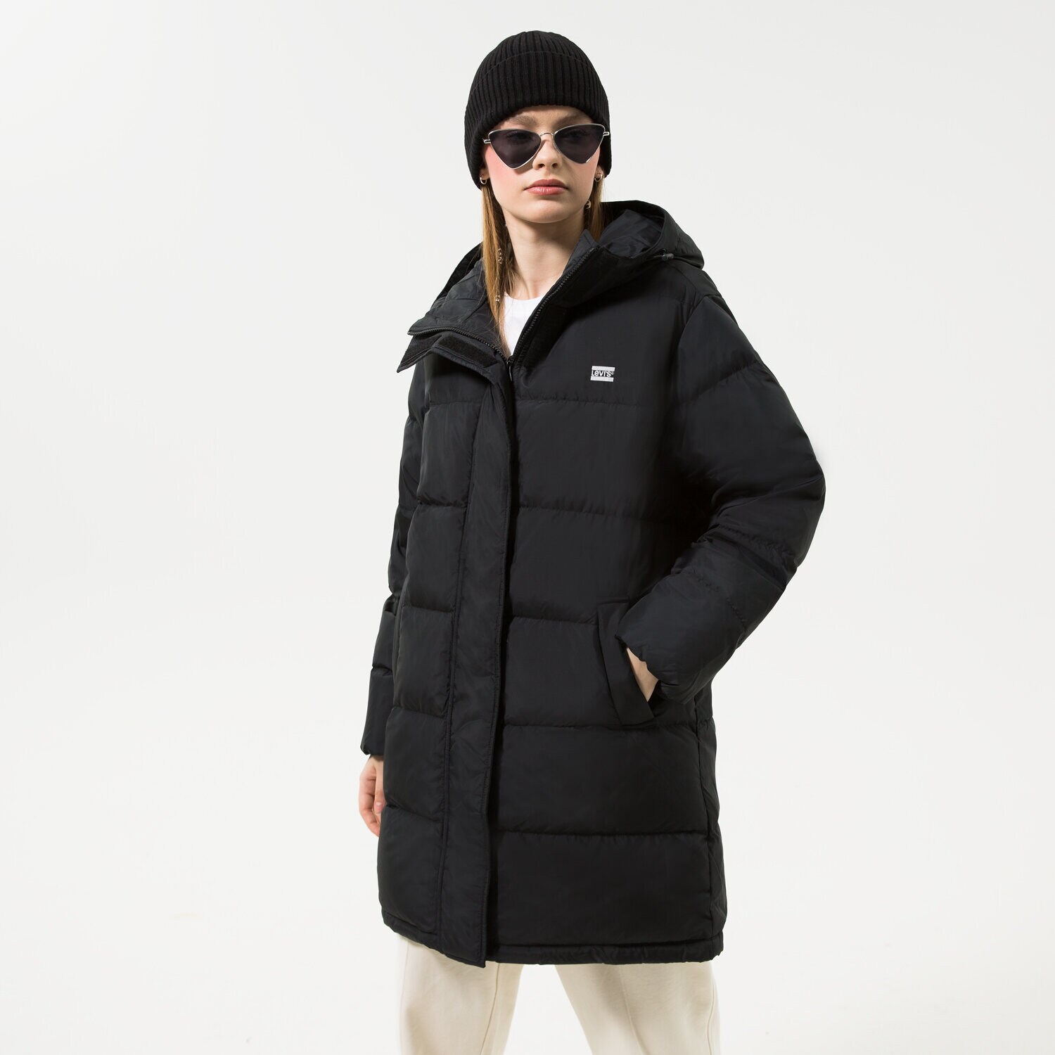Damen Winterjacke LEVI'S JACKE WINTER LARKIN PUFFER MID A3287-0000 Schwarz