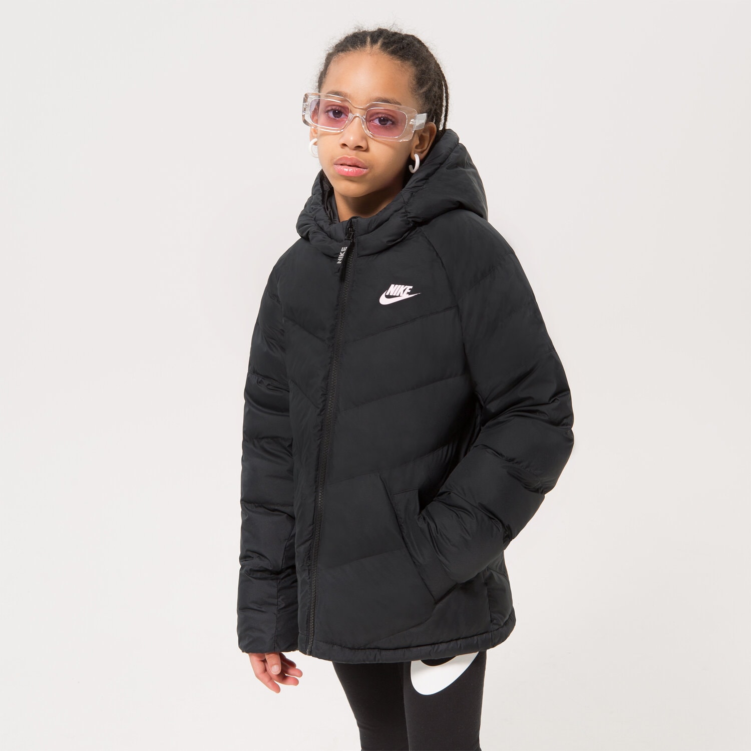 Kinder Übergangsjacke NIKE GIRLS' PADDED JACKET JUNIOR BOY DX1264-011 Schwarz