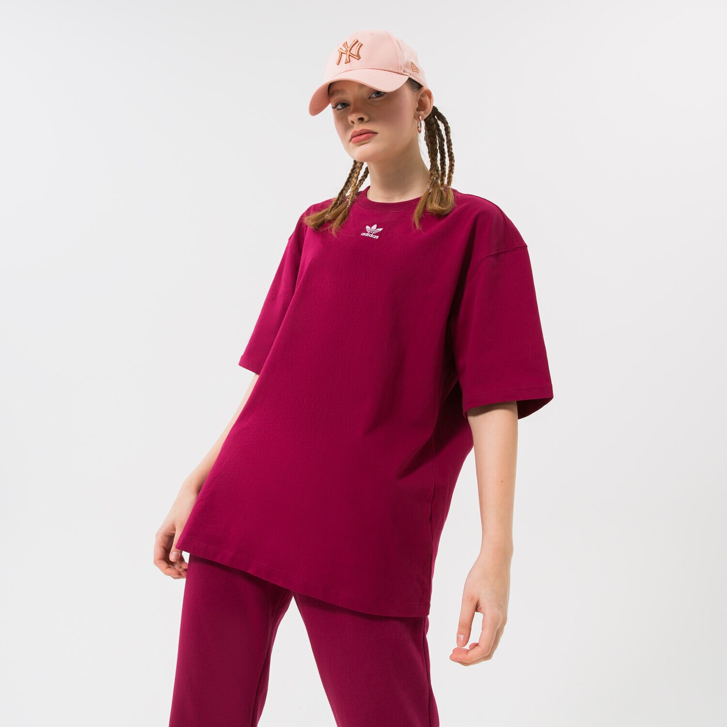 Damen T-Shirt ADIDAS T-SHIRT HM1830 Dunkelrot