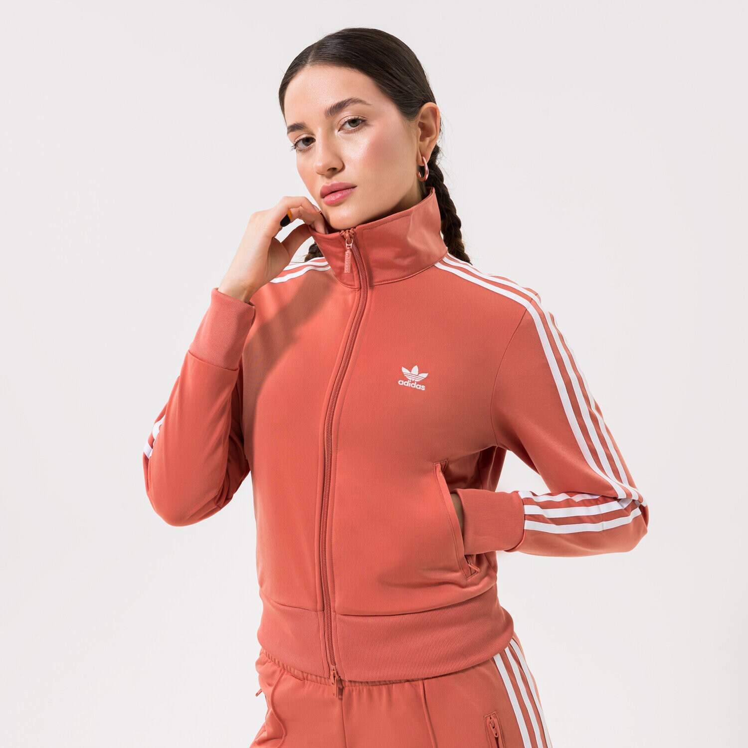 Damen ADIDAS ZIP HOODIE FIREBIRD TT HN5899 Braun