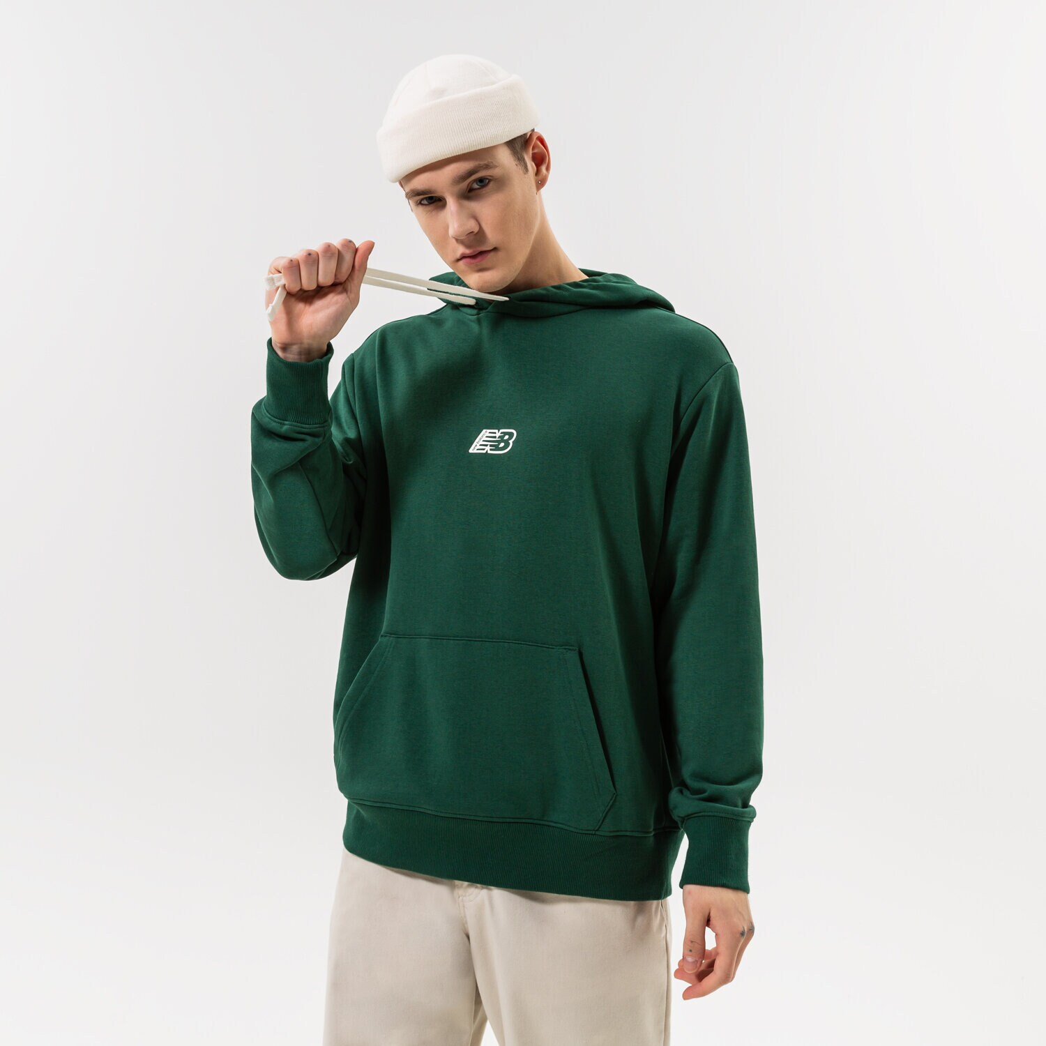 Herren NEW BALANCE HOODIE NB ESSENTIALS FLEECE MT23511NWG Grün