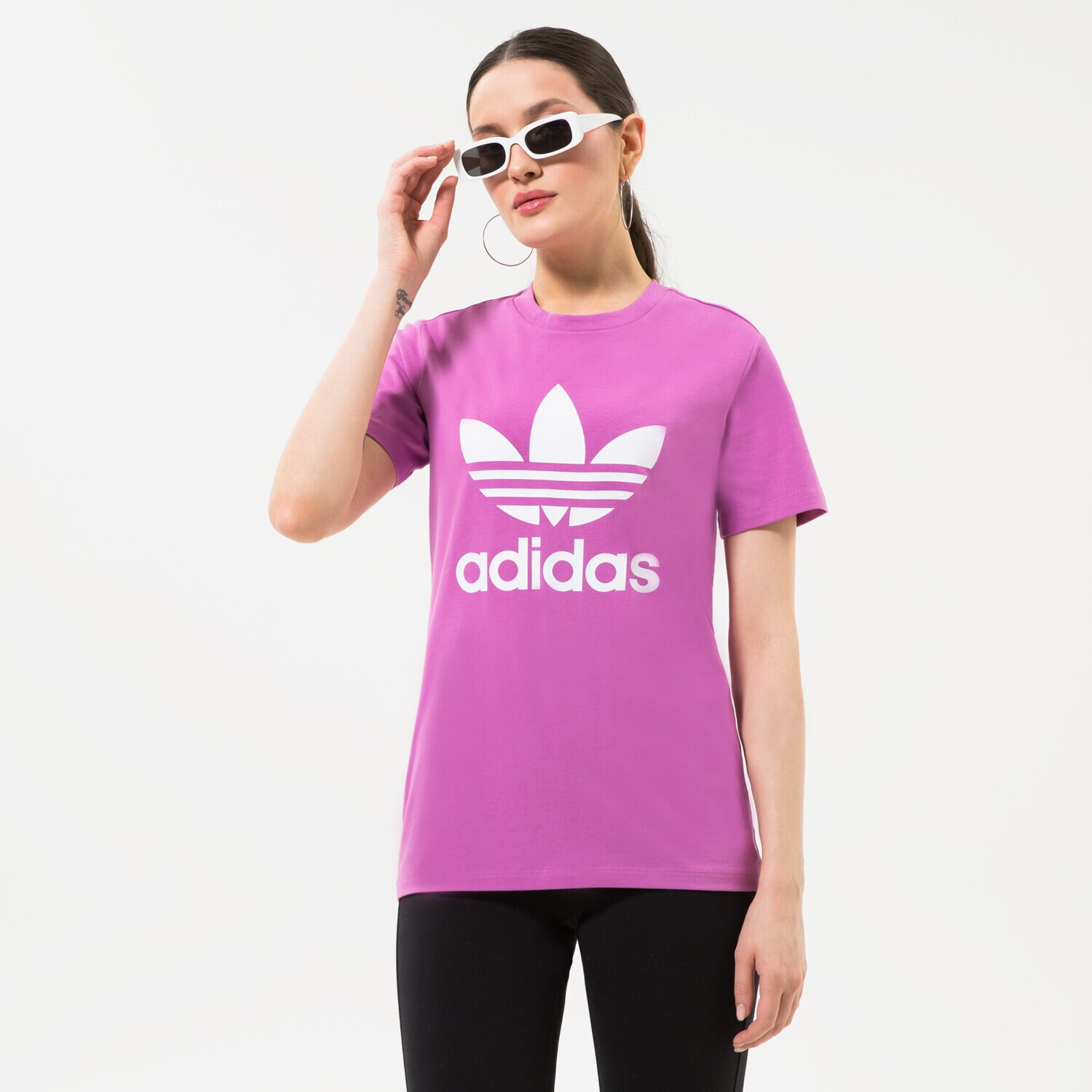 Damen T-Shirt ADIDAS T-SHIRT TREFOIL TEE HK9640 Rosa