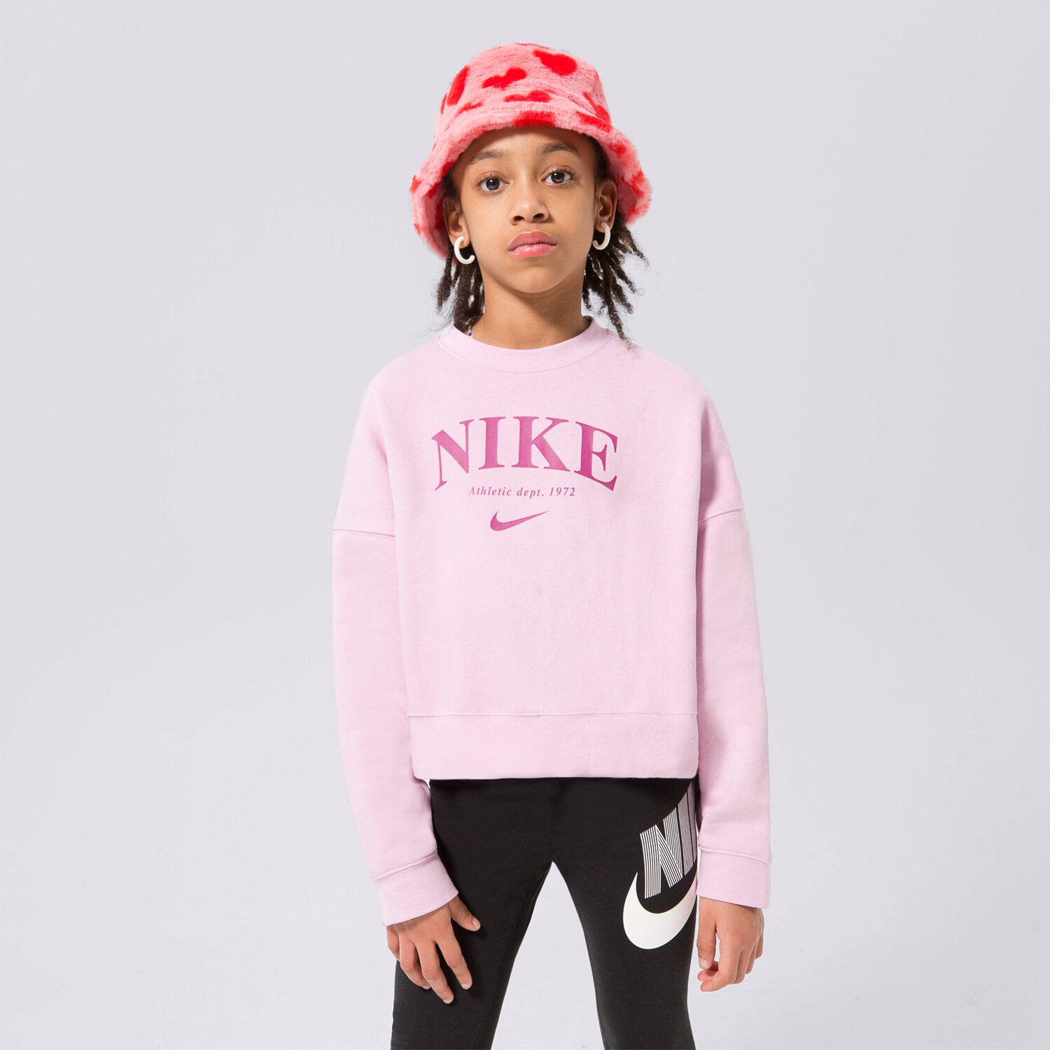 Kinder NIKE SWEATSHIRT NIKE SPORTSWEAR TREND FLEECE CREW DV2563-676 Rosa