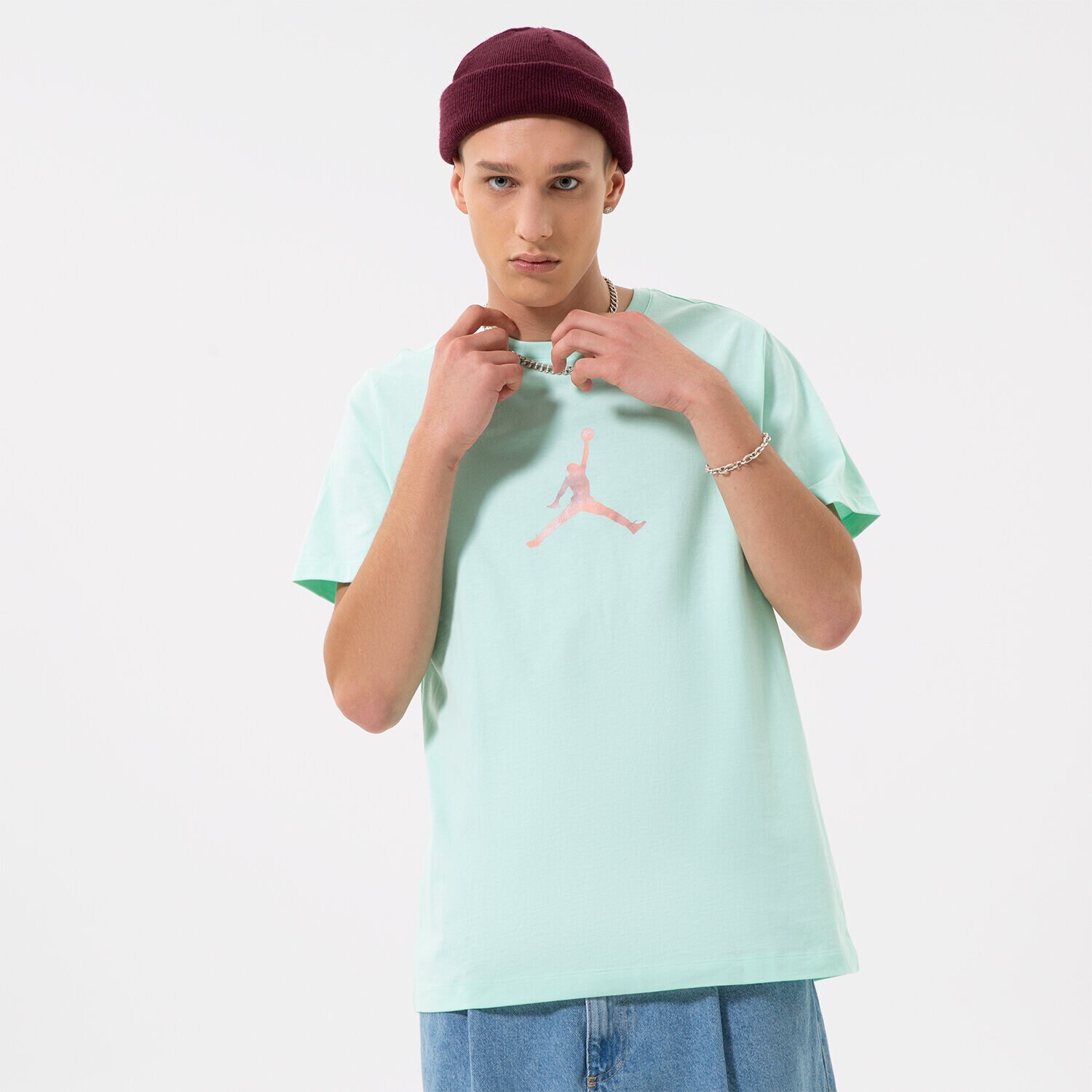 Herren T-Shirt JORDAN T-SHIRT M J SPRT DNA 23 SS CREW DO8898-379 Grün