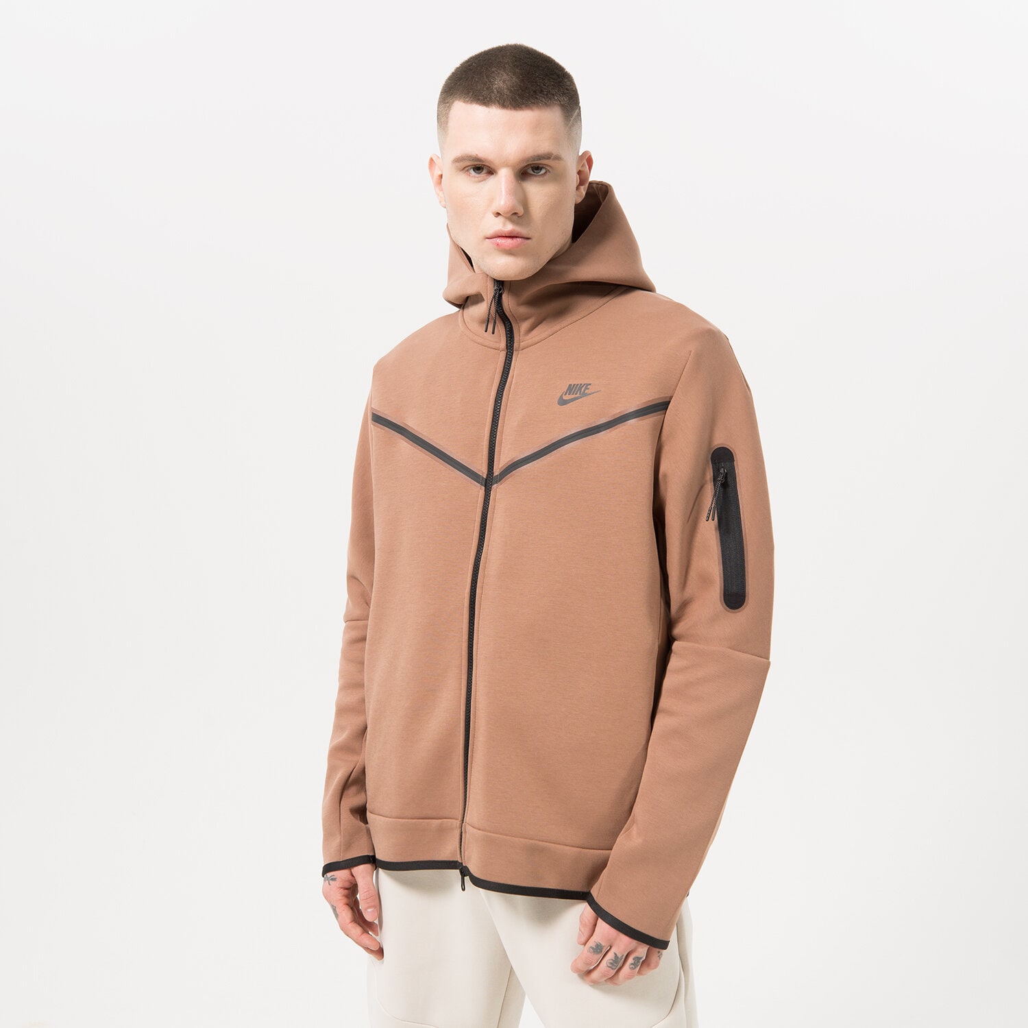 Herren NIKE HOODIE SPORTSWEAR TECH FLEECE DV0537-256 Braun