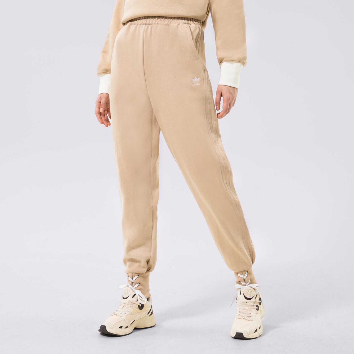 Damen Hosen ADIDAS HOSE CUFFED PANT HK5065 Beige
