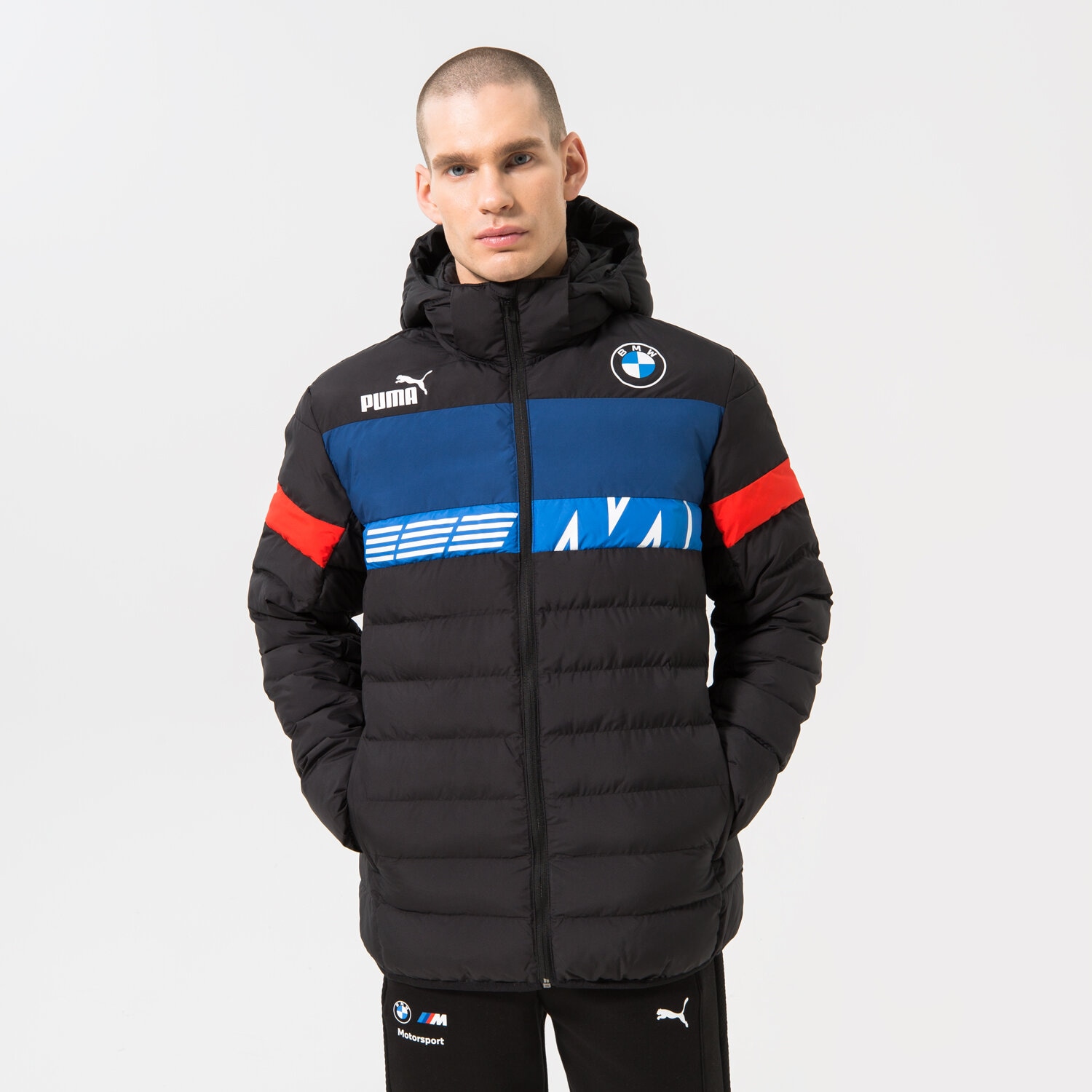 Herren Winterjacke PUMA JACKE WINTER PUMA BMW MMS ECOLITE DOWN SDS JACKET 535100-01 Schwarz