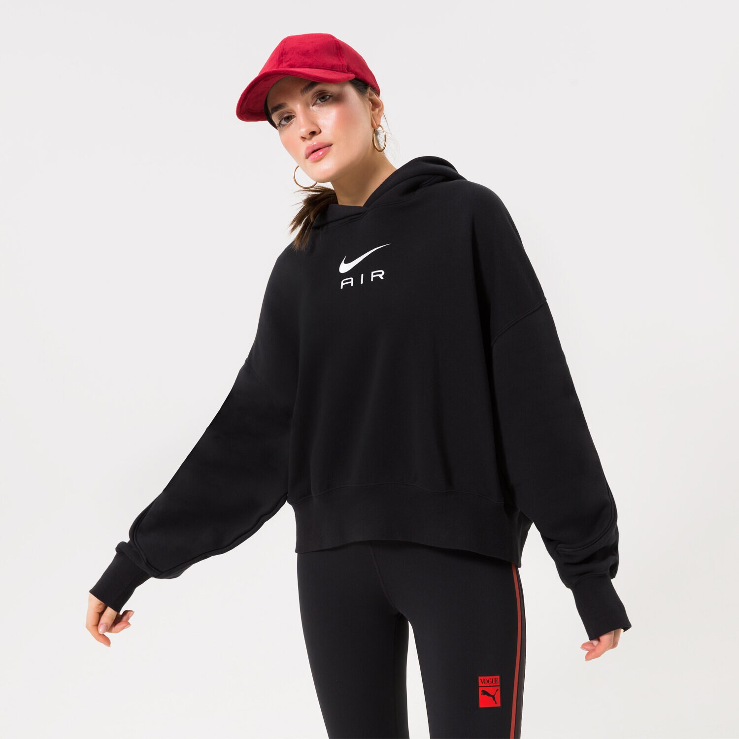 Damen NIKE HOODIE W NSW AIR FLC DQ6915-010 Schwarz