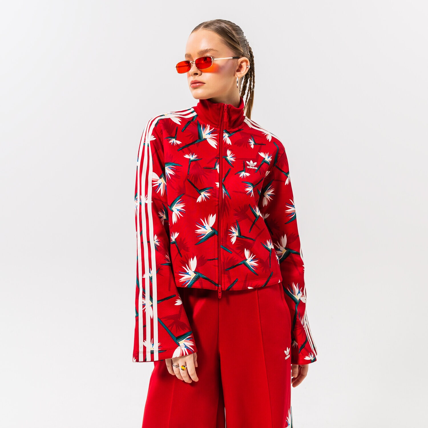 Damen Übergangsjacke ADIDAS JACKE PRZEJŚCIOWA BECKENBAUER JKT HK5218 Rot