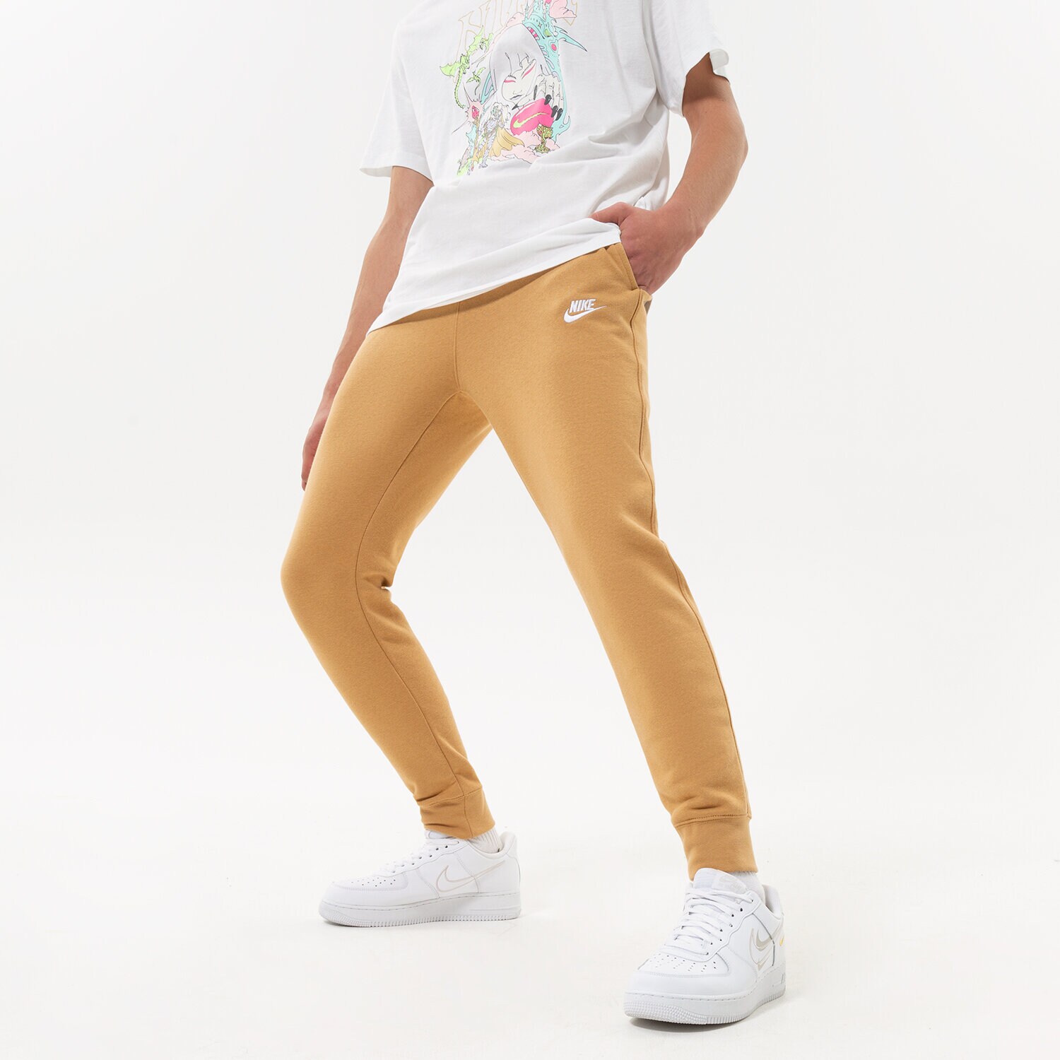 Herren Hosen NIKE HOSE SPORTSWEAR CLUB FLEECE BV2671-722 senfgelb