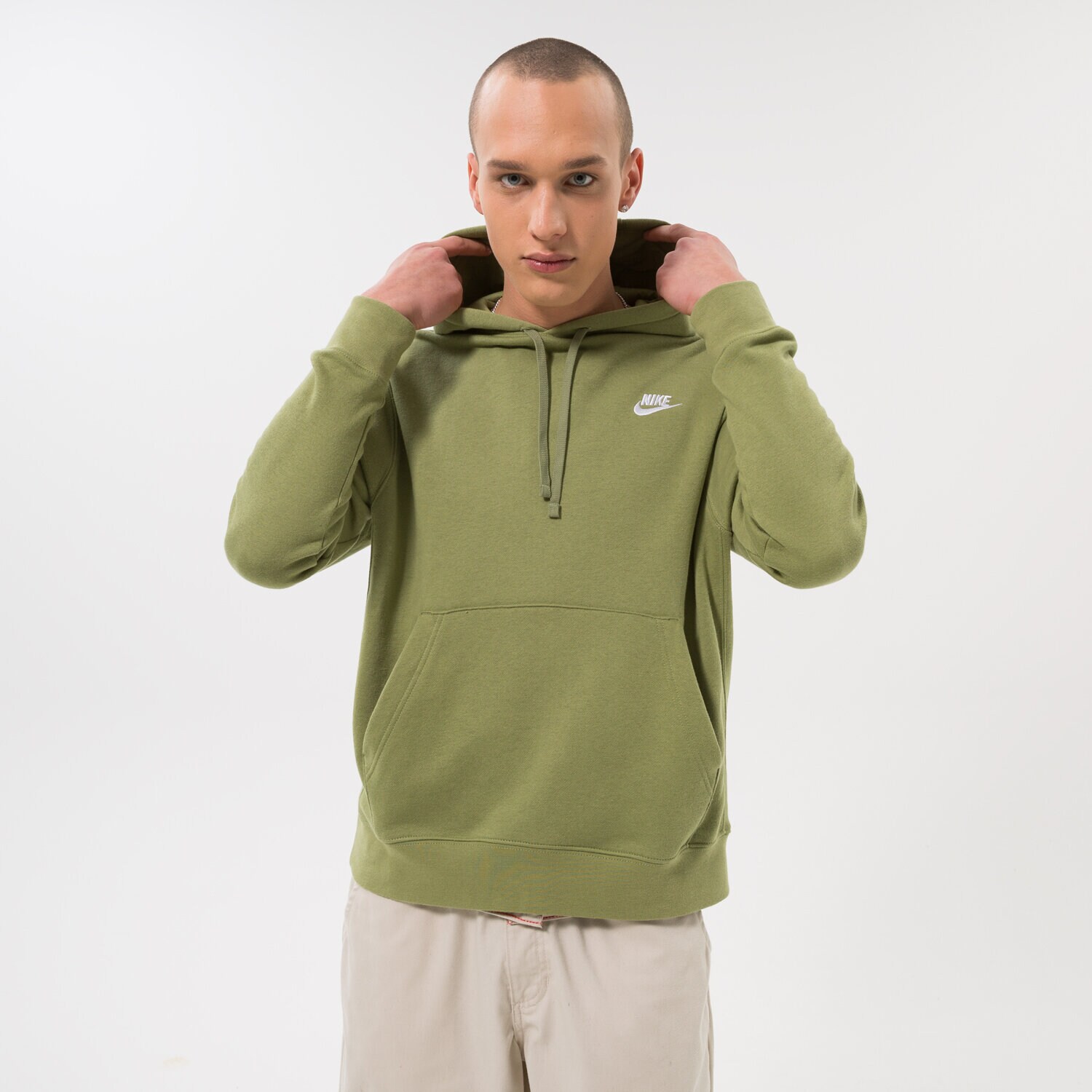 Herren NIKE HOODIE SPORTSWEAR CLUB FLEECE BV2654-334 Khaki