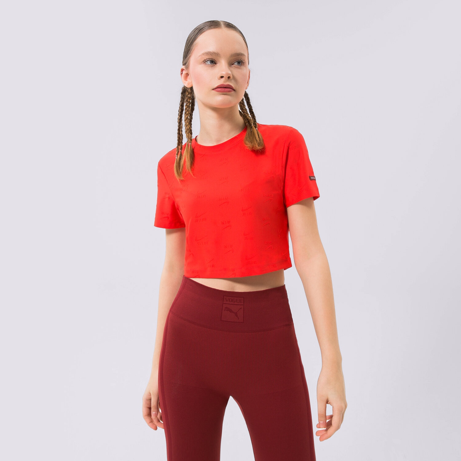 Damen T-Shirt NIKE T-SHIRT W NSW AIR SS CROP DV4368-696 Rot