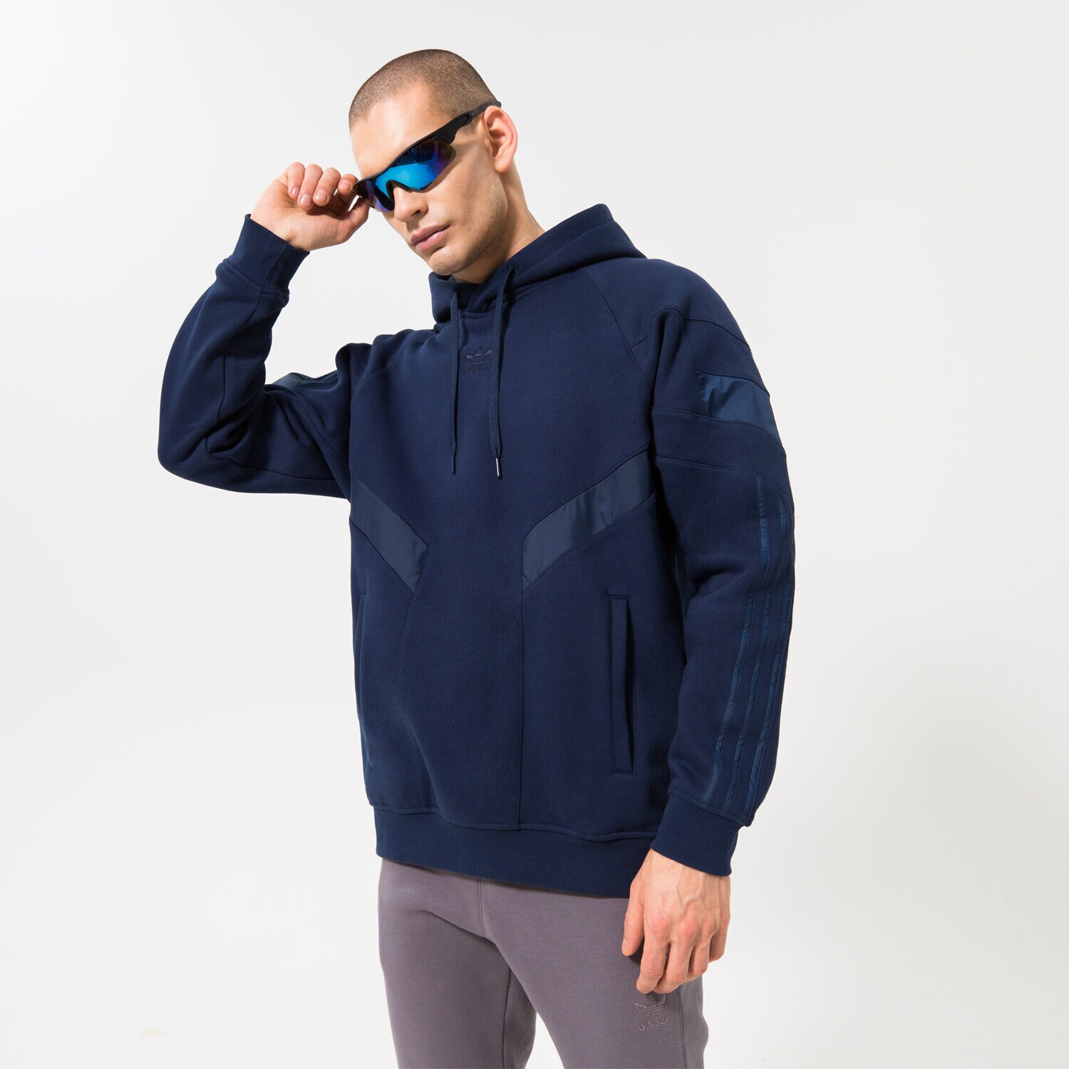 Herren ADIDAS HOODIE WV OVERL DIR HD HK7343 Dunkelblau
