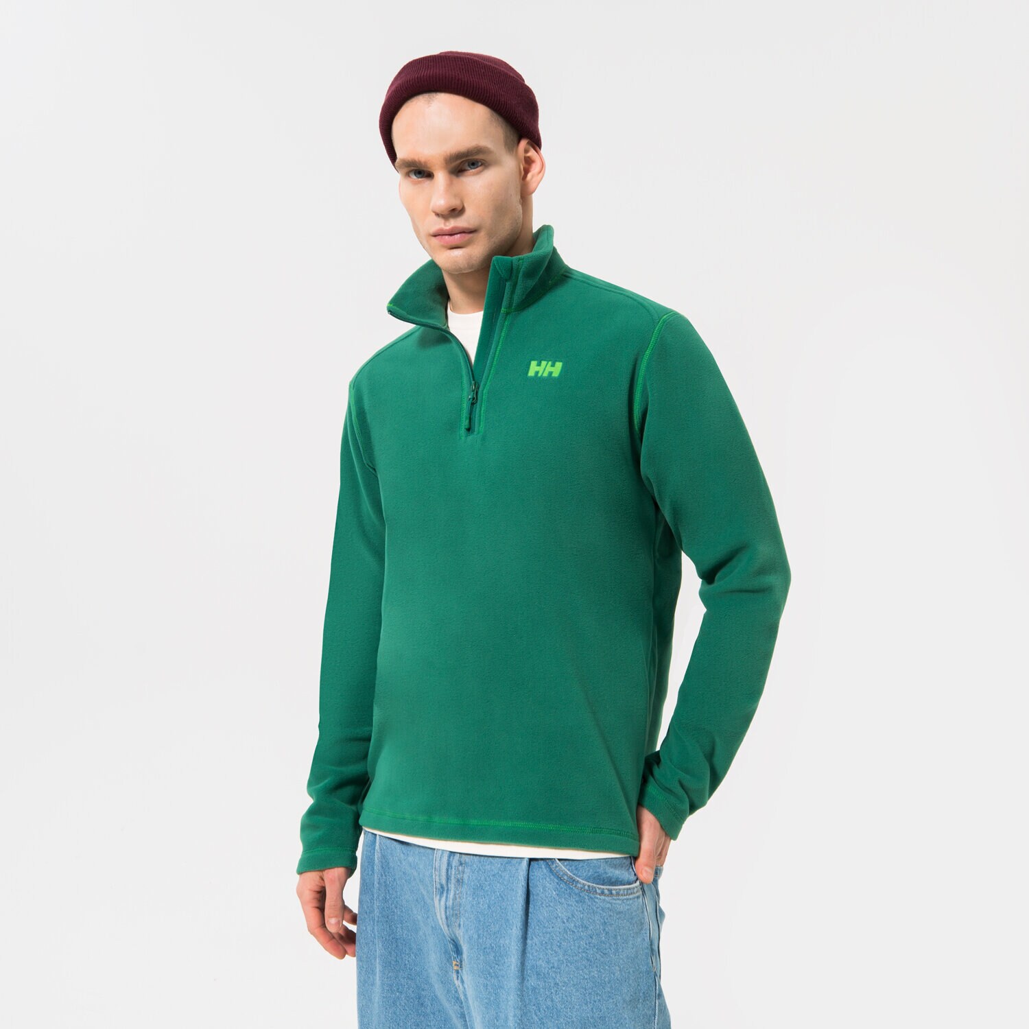 Herren HELLY HANSEN SWEATSHIRT DAYBREAKER 1/2 ZIP FLEECE 50844486 Grün