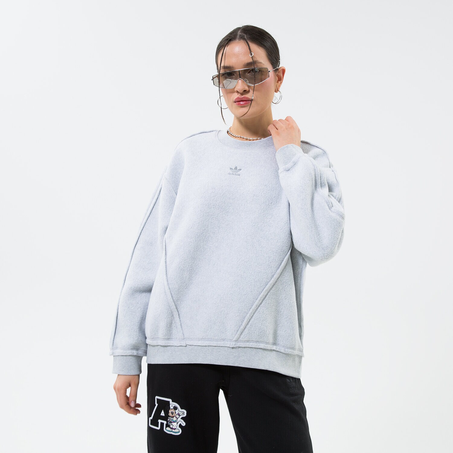 Damen ADIDAS SWEATSHIRT SWEATER HL9127 Grau