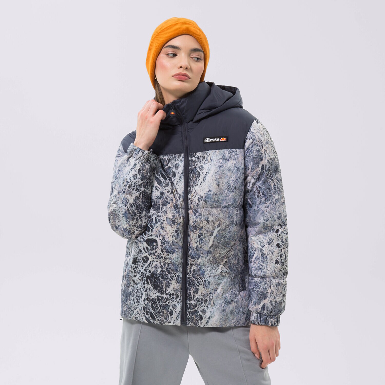 Damen Winterjacke ELLESSE DAUNENJACKE SENSO PADDED JACKET NAVY SGP15991429 Dunkelblau