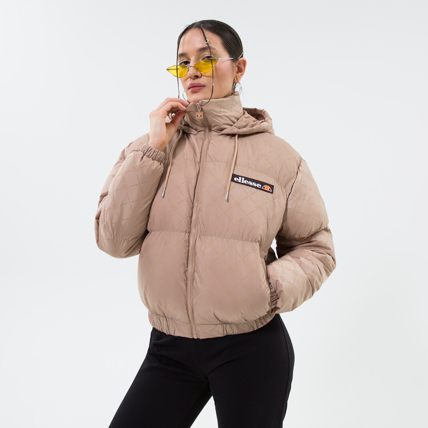 Damen Winterjacke ELLESSE DAUNENJACKE MAYDELLE L BRWN PADDED JACKET SGP15947209 Braun