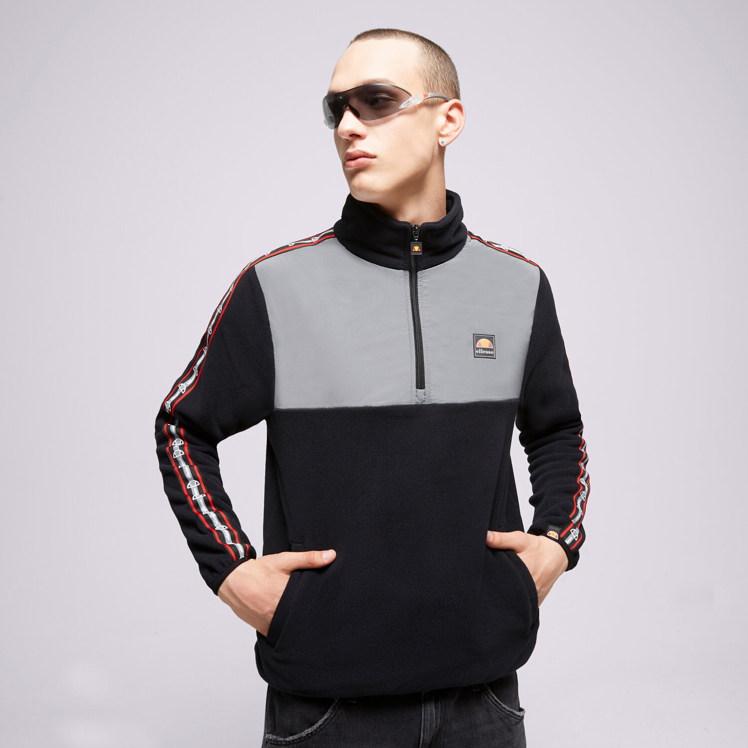 Herren ELLESSE FLEECESHIRT ZABO OH JACKET BLK SHP16200011 Schwarz