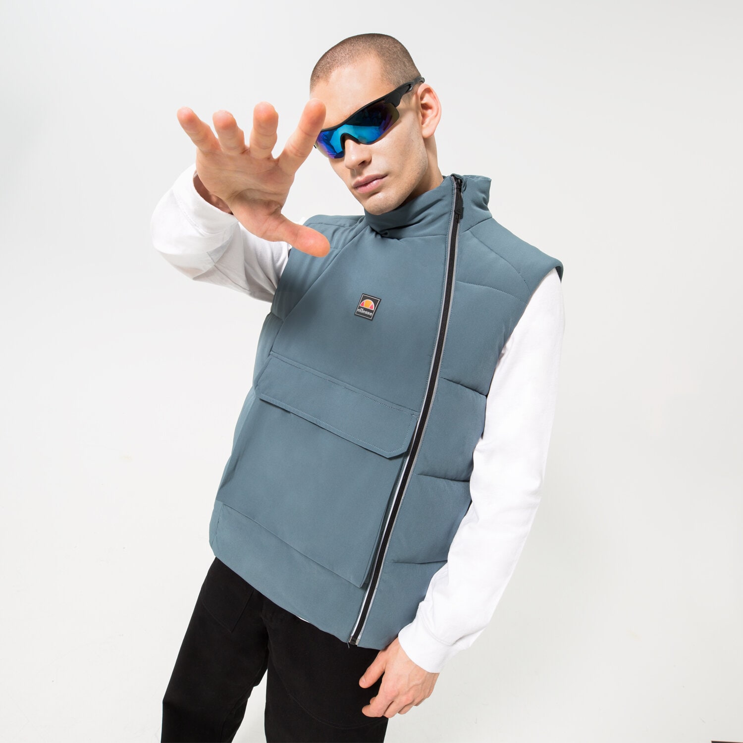 Herren Weste ELLESSE WESTE INSUL GILET BLUE SHP15814402 Blau