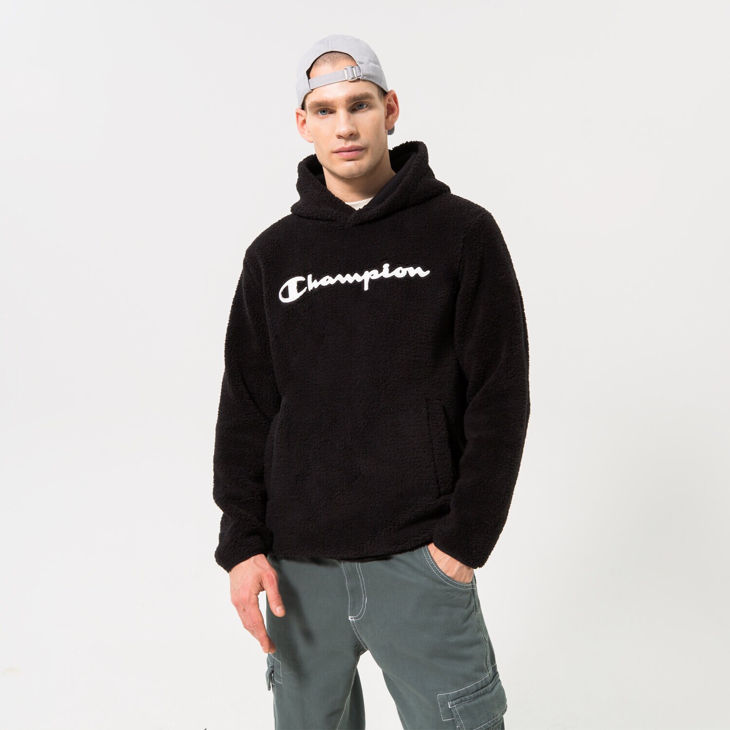 Herren CHAMPION HOODIE HOODED TOP 214973KK002 Schwarz