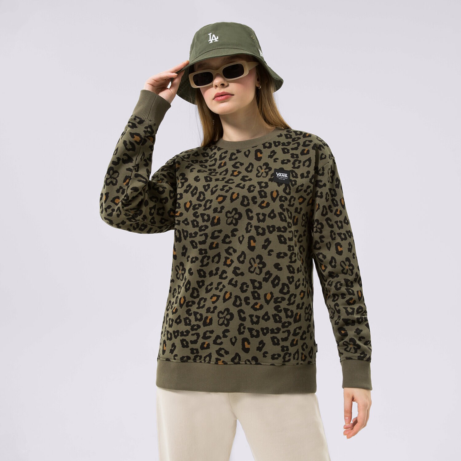 Damen VANS SWEATSHIRT FLORAL ANIMAL CREW GRAPE LEAF VN000435KCZ1 Multicolor
