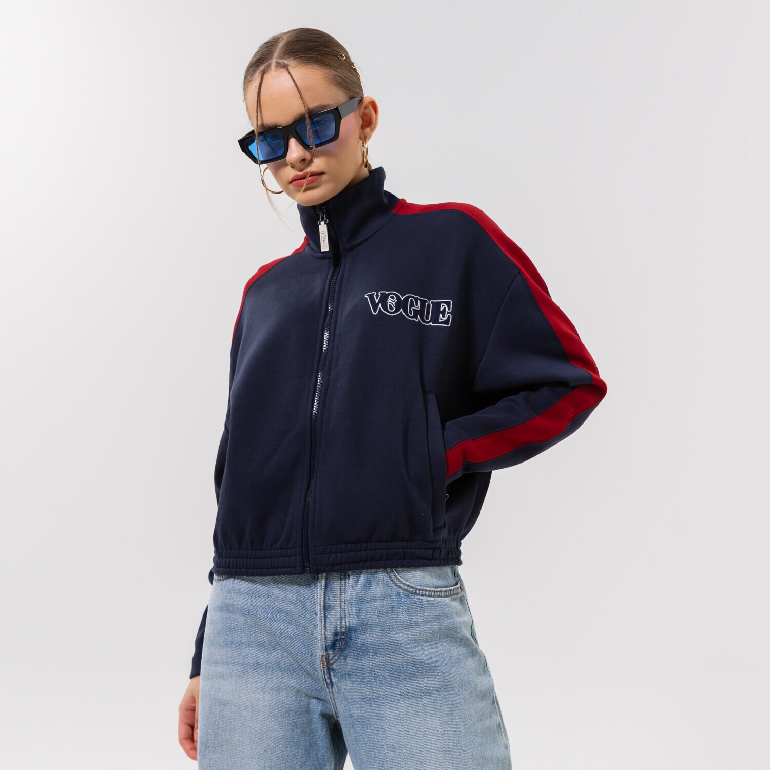 Damen Winterjacke PUMA JACKE PUMA X VOGUE T7 CROPPED JACKET DK 536692-43 Dunkelblau