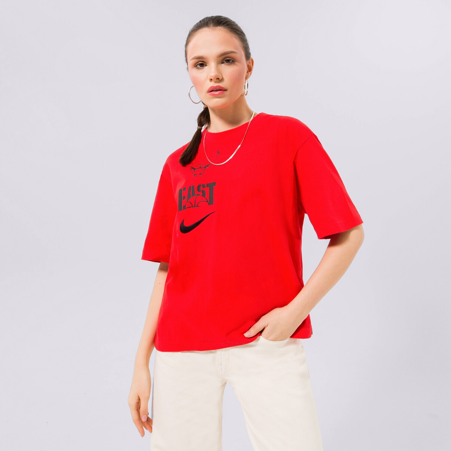 Damen T-Shirt NIKE T-SHIRT CHI W NK ES VS BOXY TEE NBA DZ0196-657 Rot