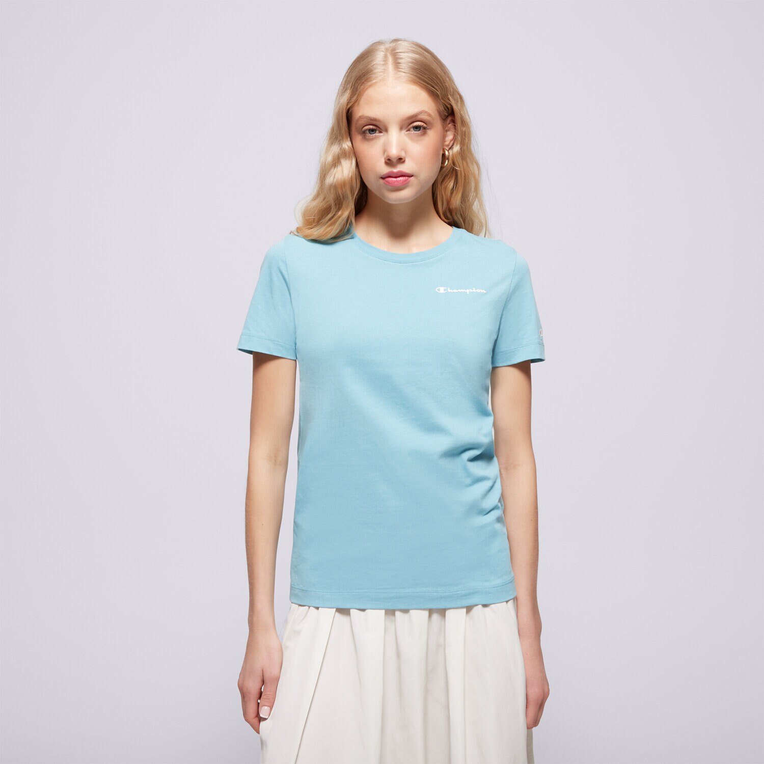 Damen T-Shirt CHAMPION T-SHIRT CREWNECK T-SHIRT 115426BS157 Blau