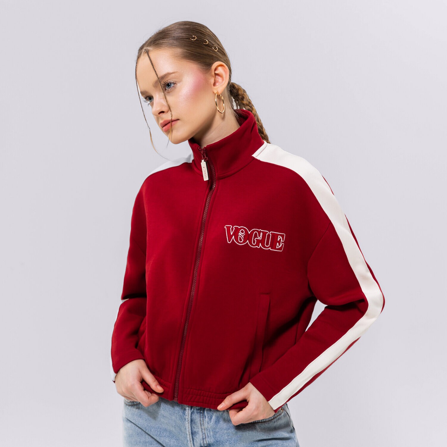 Damen Winterjacke PUMA JACKE PUMA X VOGUE T7 CROPPED JACKET DK 536692-22 Rot