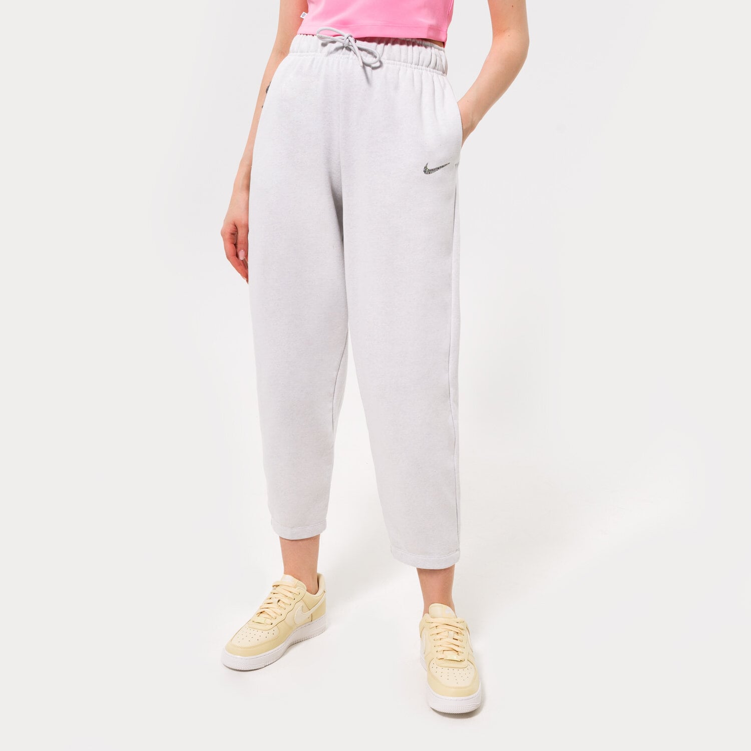 Damen Hosen NIKE HOSE W NSW ESS FLC MR PNT CLCTN RE DJ6941-094 Grau