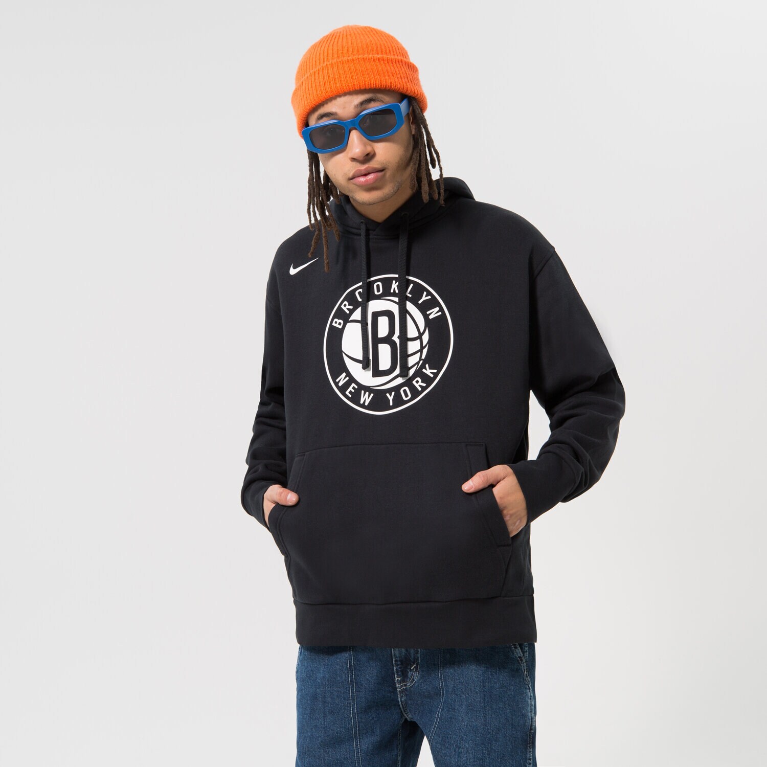 Herren NIKE SWEATSHIRT BKN M NK FLC PO ESSNTL GX NBA DR9404-010 Schwarz