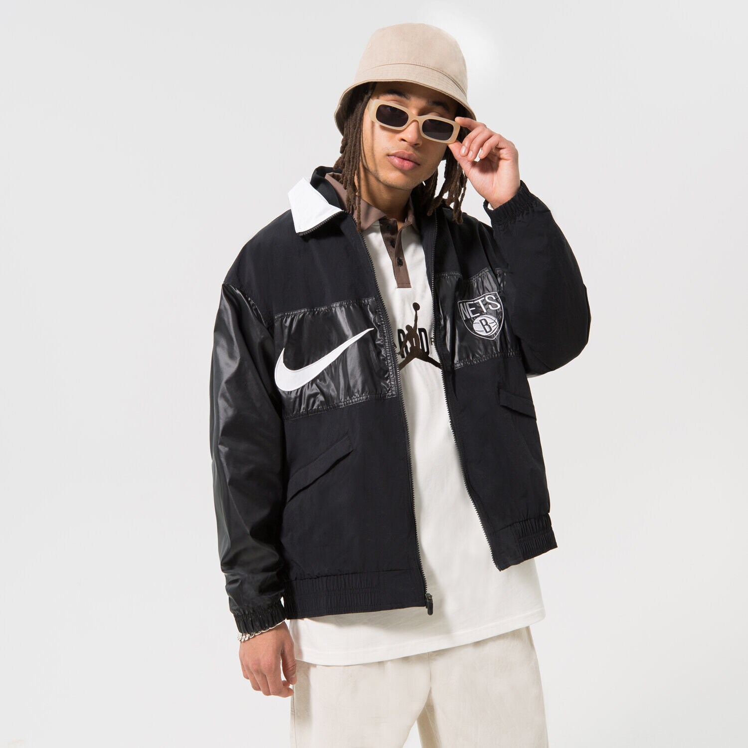 Herren Übergangsjacke NIKE JACKE BKN M NK LTWT JKT CTS GX NBA DR9197-010 Schwarz