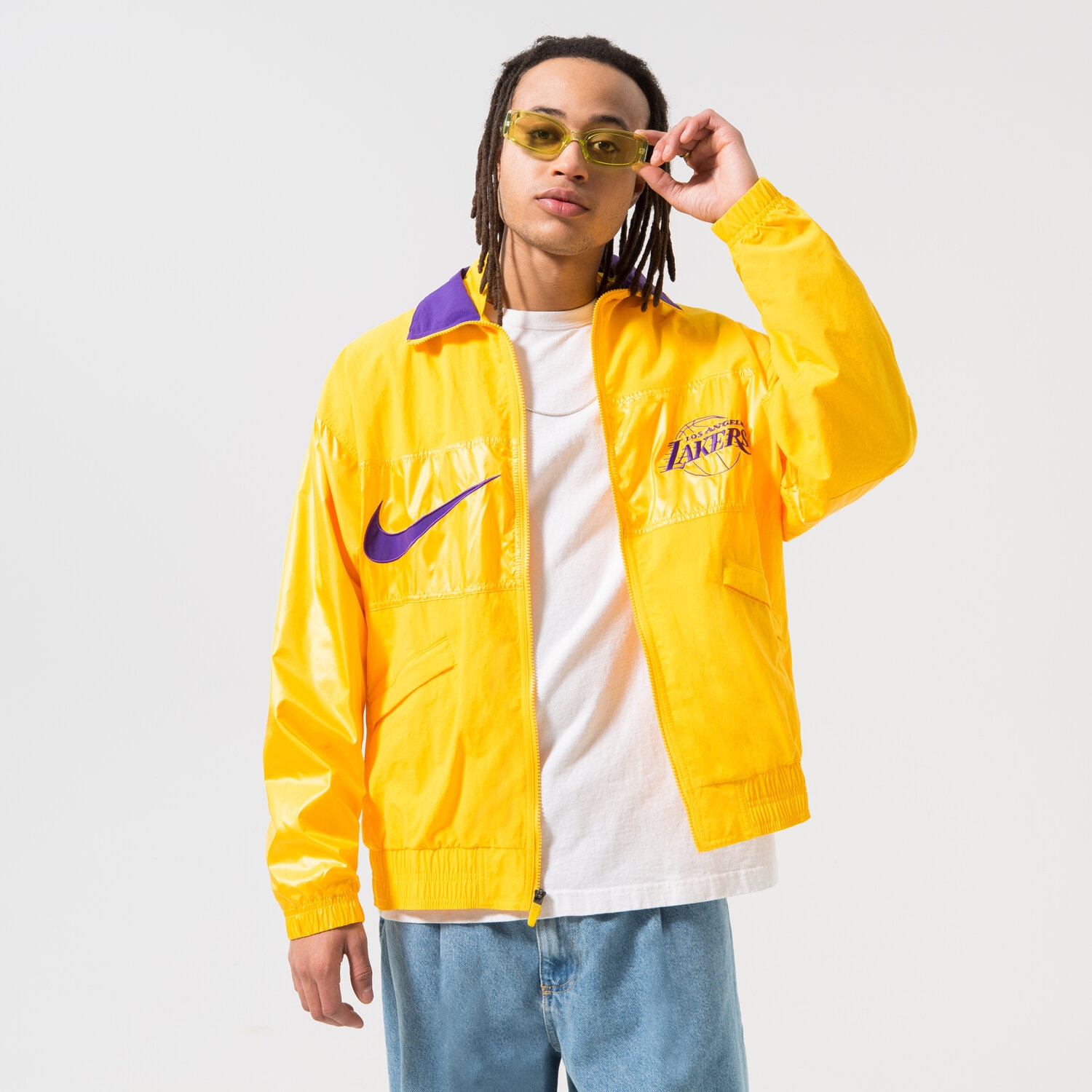 Herren Übergangsjacke NIKE JACKE PRZEJŚCIOWA LAL M NK LTWT JKT CTS GX NBA DR9190-728 Gelb