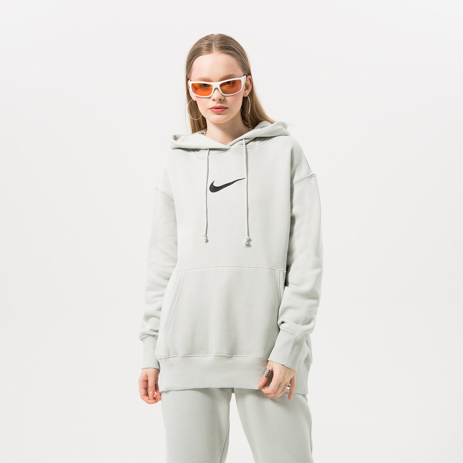 Damen NIKE HOODIE W NSW PHNX FLC OS PO HDY MS FD0892-034 mintgrün