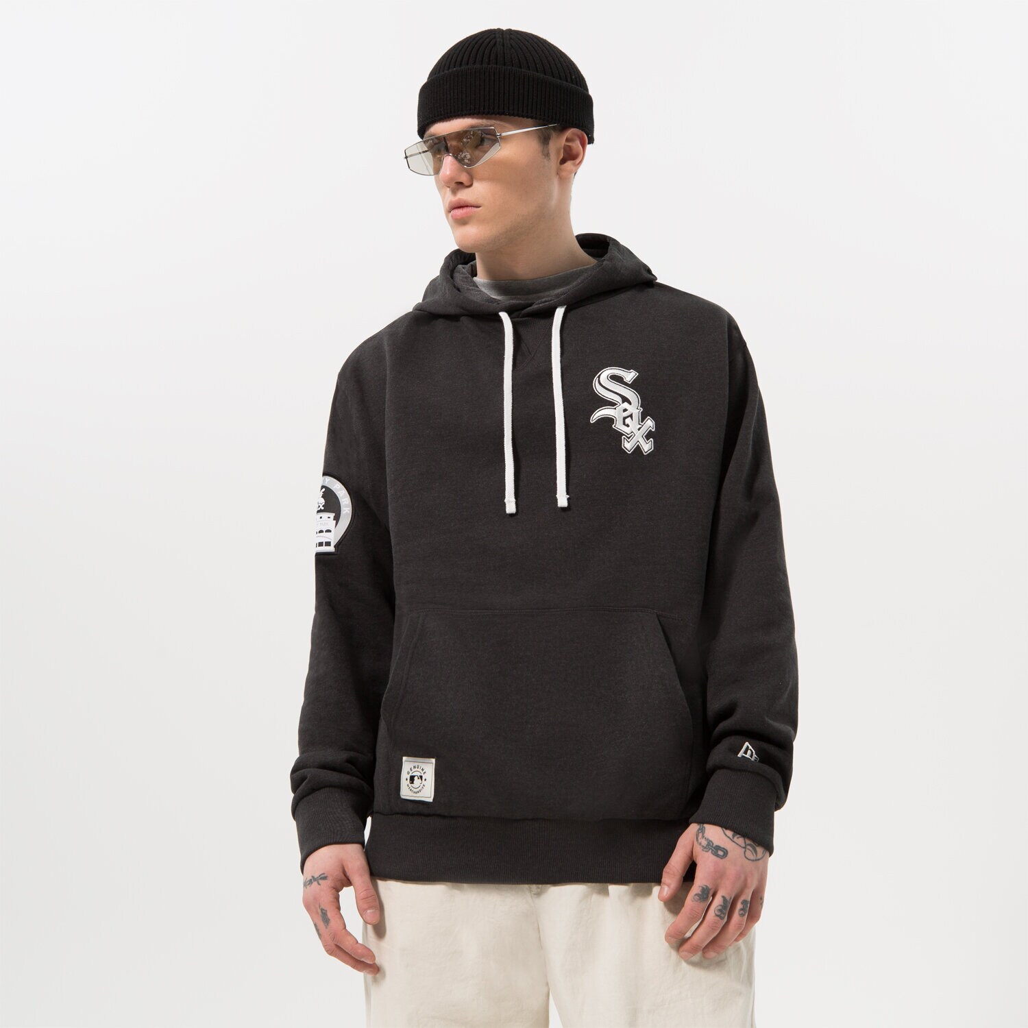 Herren NEW ERA HOODIE HERITAGE SOX CHICAGO WHITE SOX 60332234 Schwarz