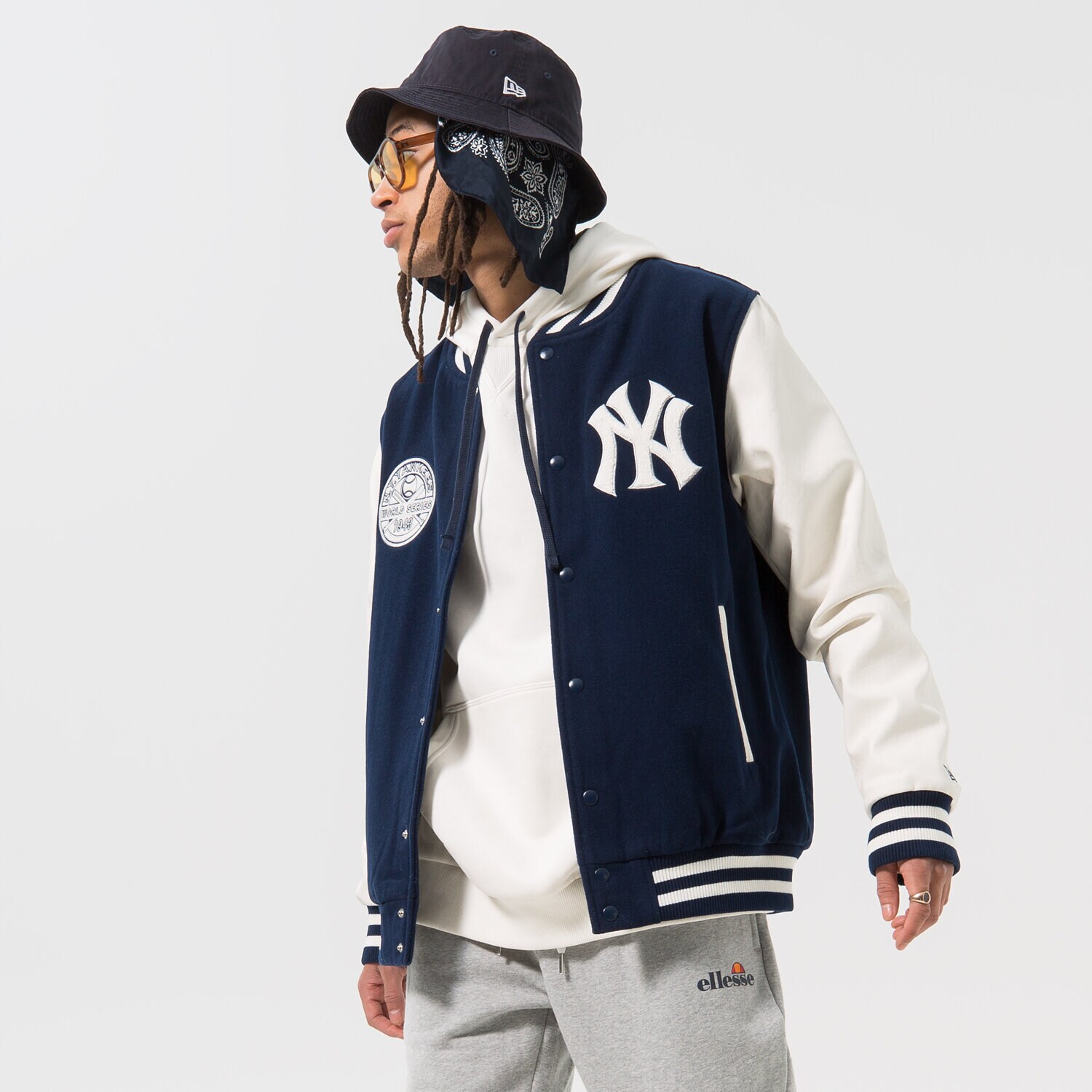 Herren Übergangsjacke NEW ERA JACKE HERITAGE VARSITY NYY NEW YORK YANKEES 60332221 Dunkelblau