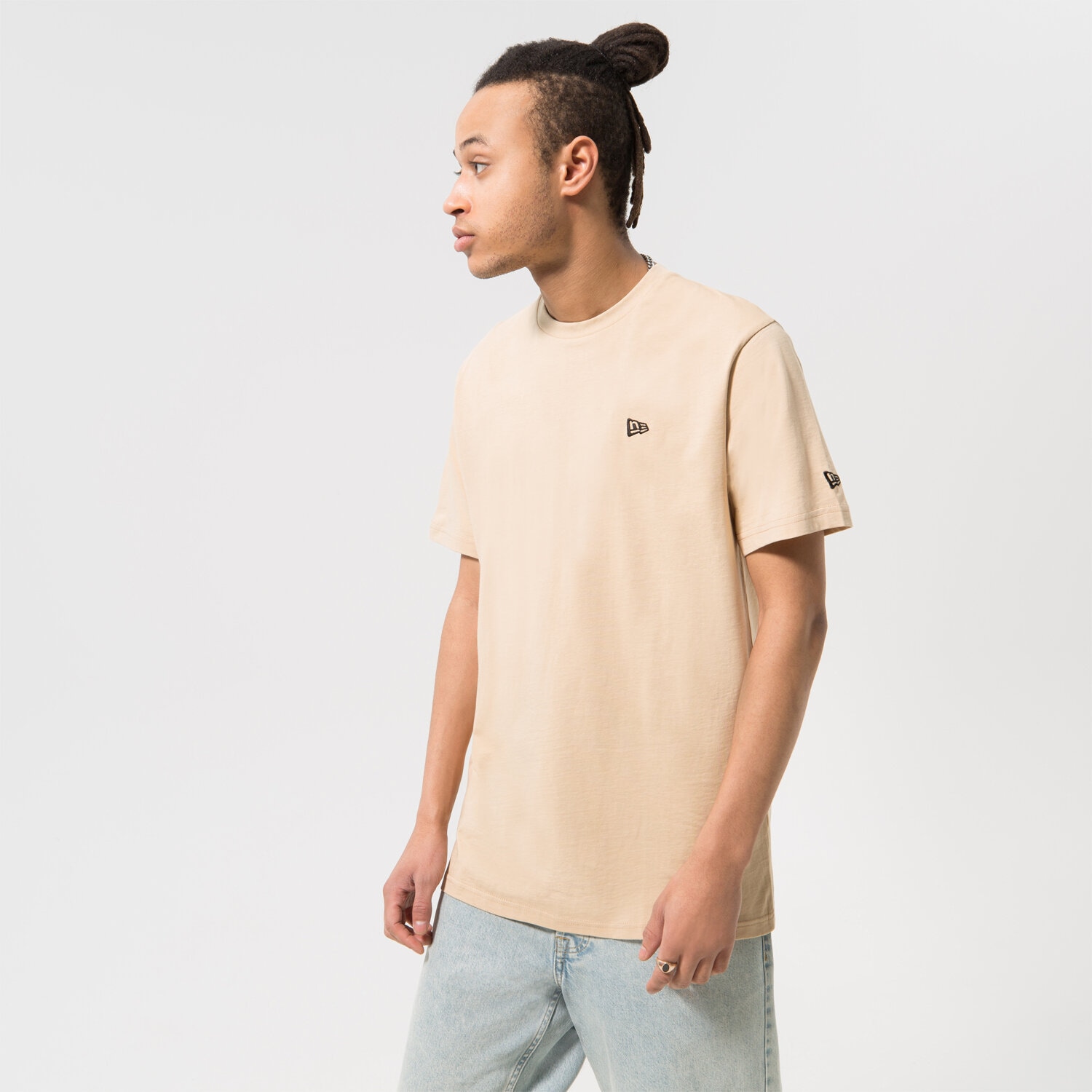 Herren T-Shirt NEW ERA T-SHIRT NE ess OMLBLK NONE 60332301 Beige