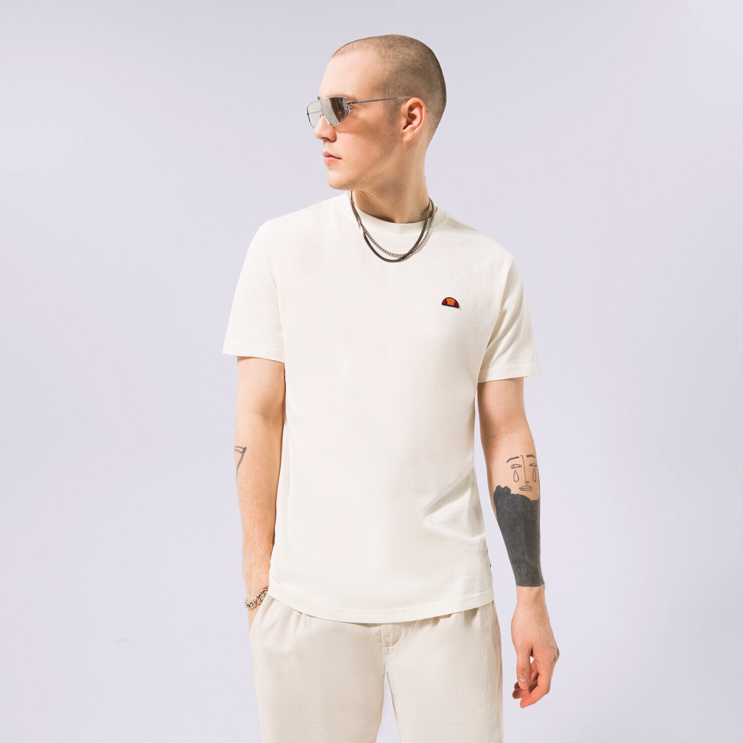 Herren T-Shirt ELLESSE T-SHIRT AZZINA OFF WHITE SMG19603904 Weiß