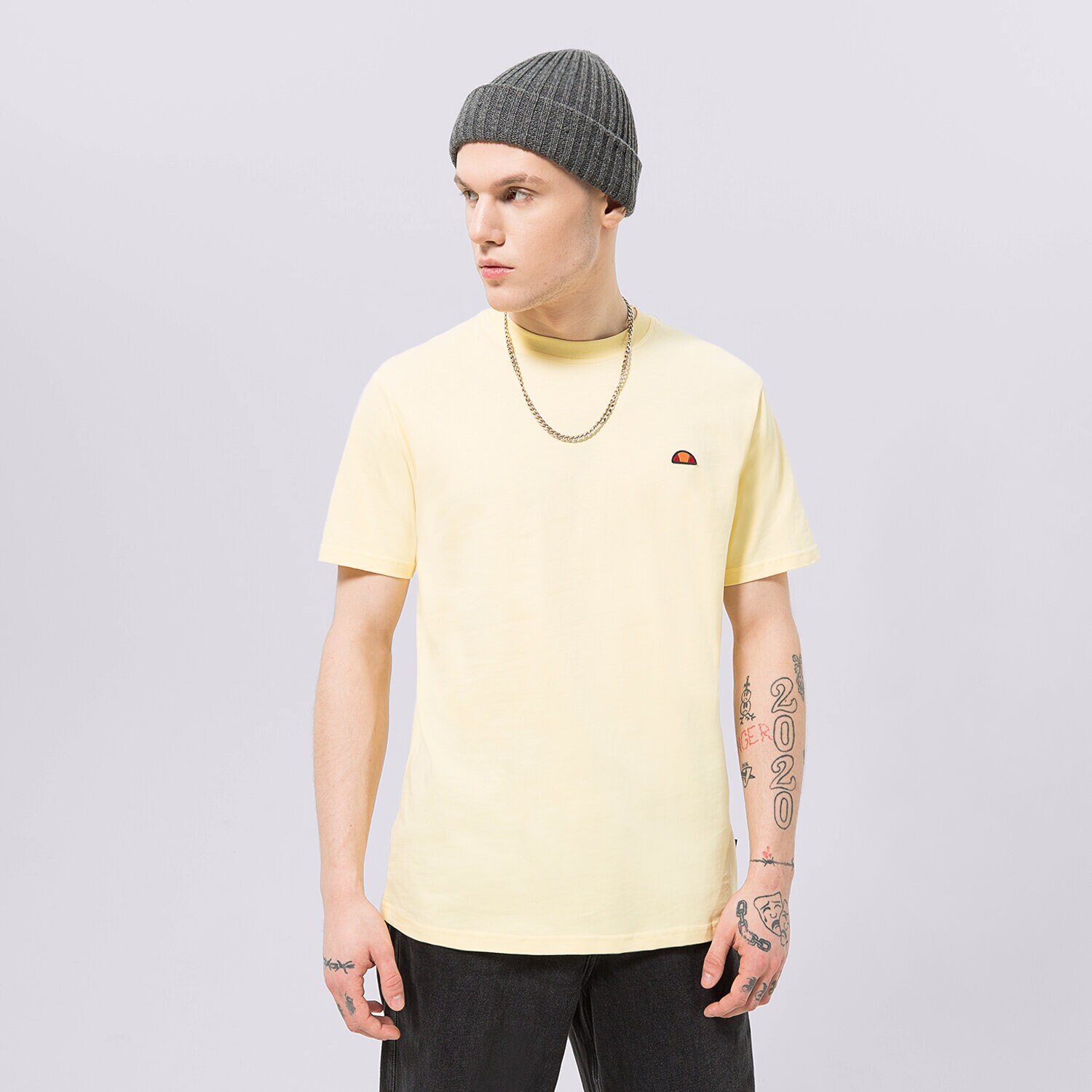 Herren T-Shirt ELLESSE T-SHIRT AZZINA LIGHT YELLOW SMG19603603 Gelb