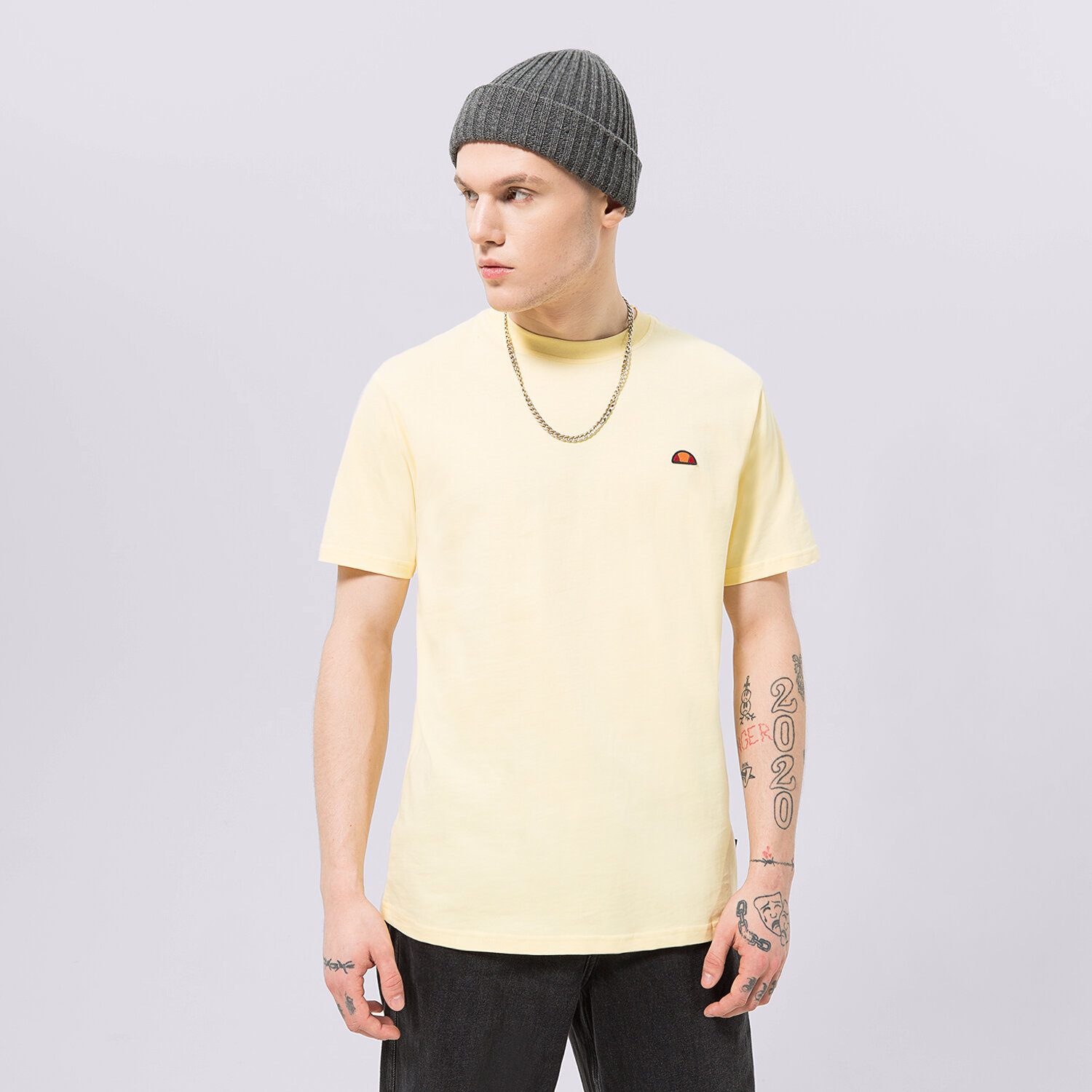 Herren T-Shirt ELLESSE T-SHIRT AZZINA LIGHT YELLOW SMG19603603 Gelb