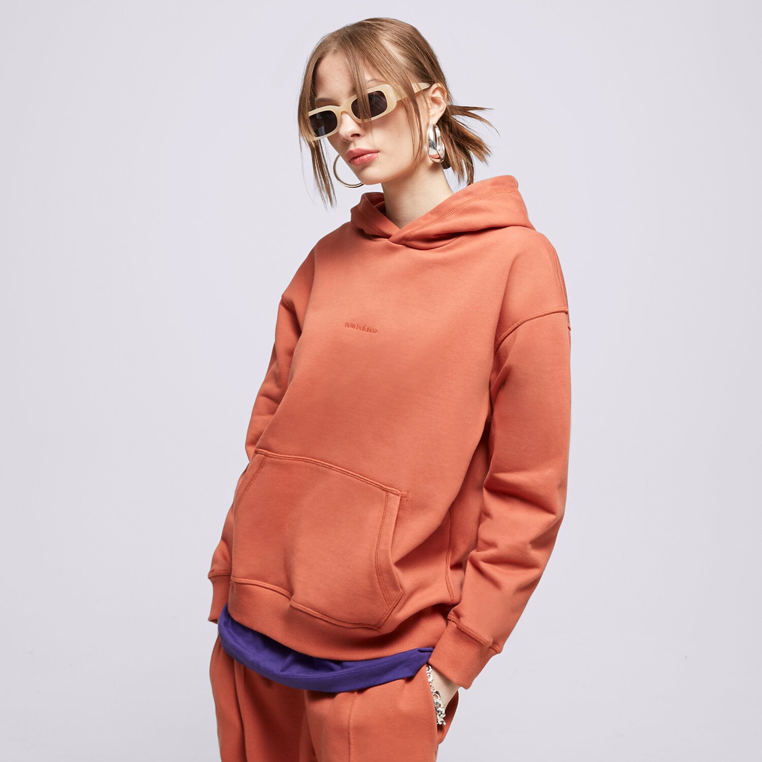 NEW BALANCE HOODIE NB ATHLETICS HOODIE Braun WT23554MHY Sizeer
