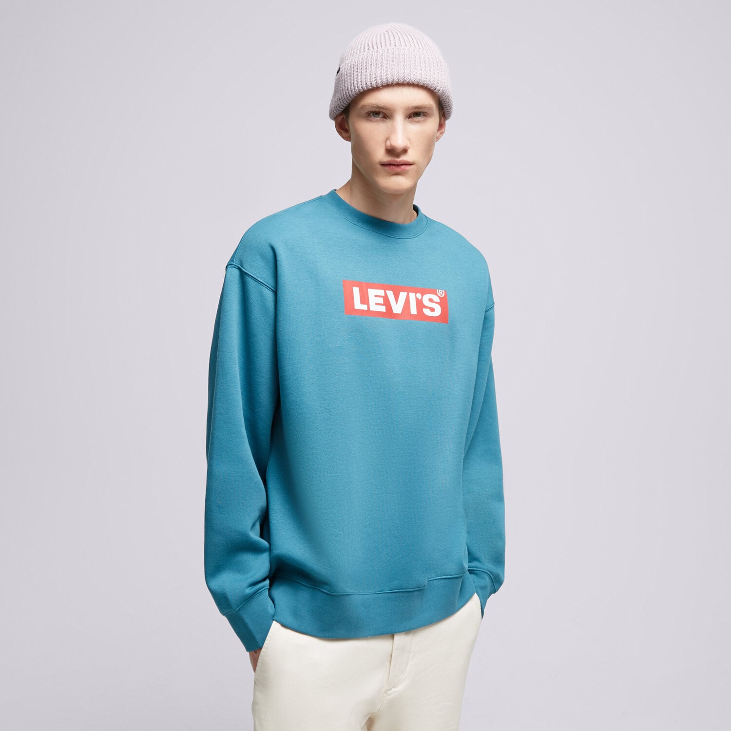 Herren LEVI'S SWEATSHIRT RELAXD GRAPHIC CREW BLUES 38712-0208 Blau